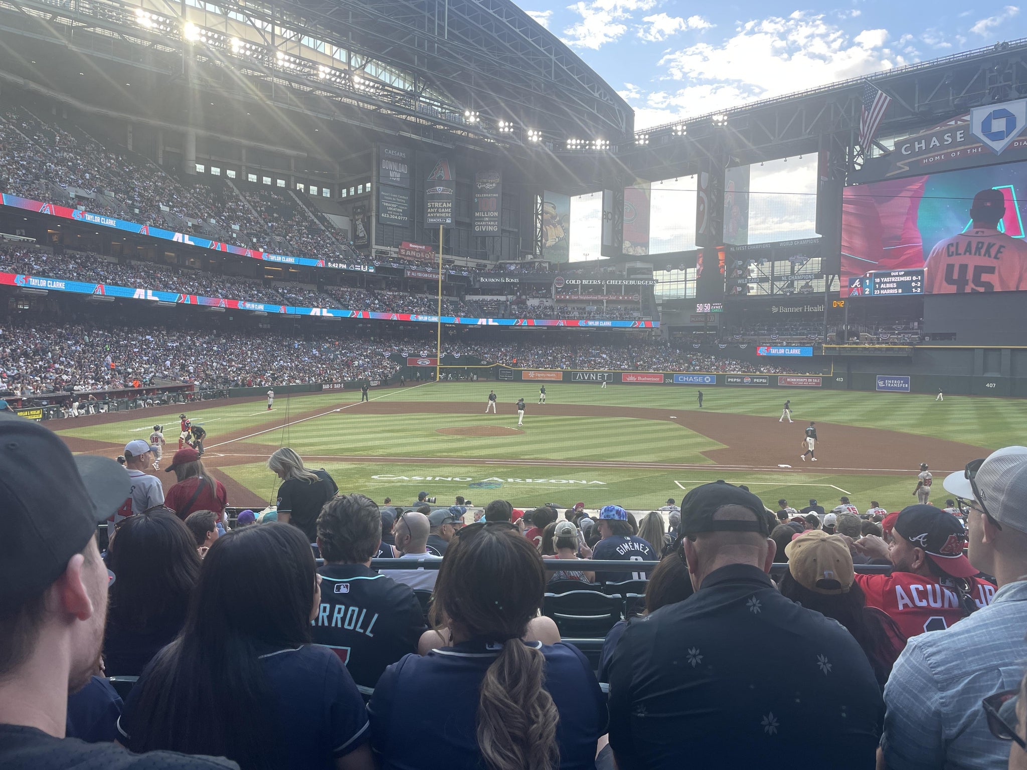 Real Fan View taken from Section 117 at Chase Field by Kevin S