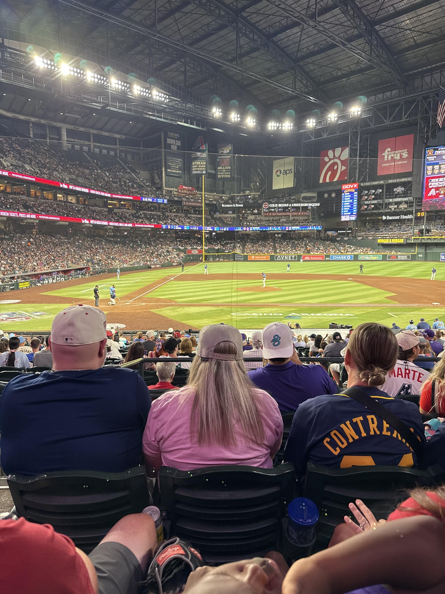 Real Fan View taken from Section 117 at Chase Field by Earnest B