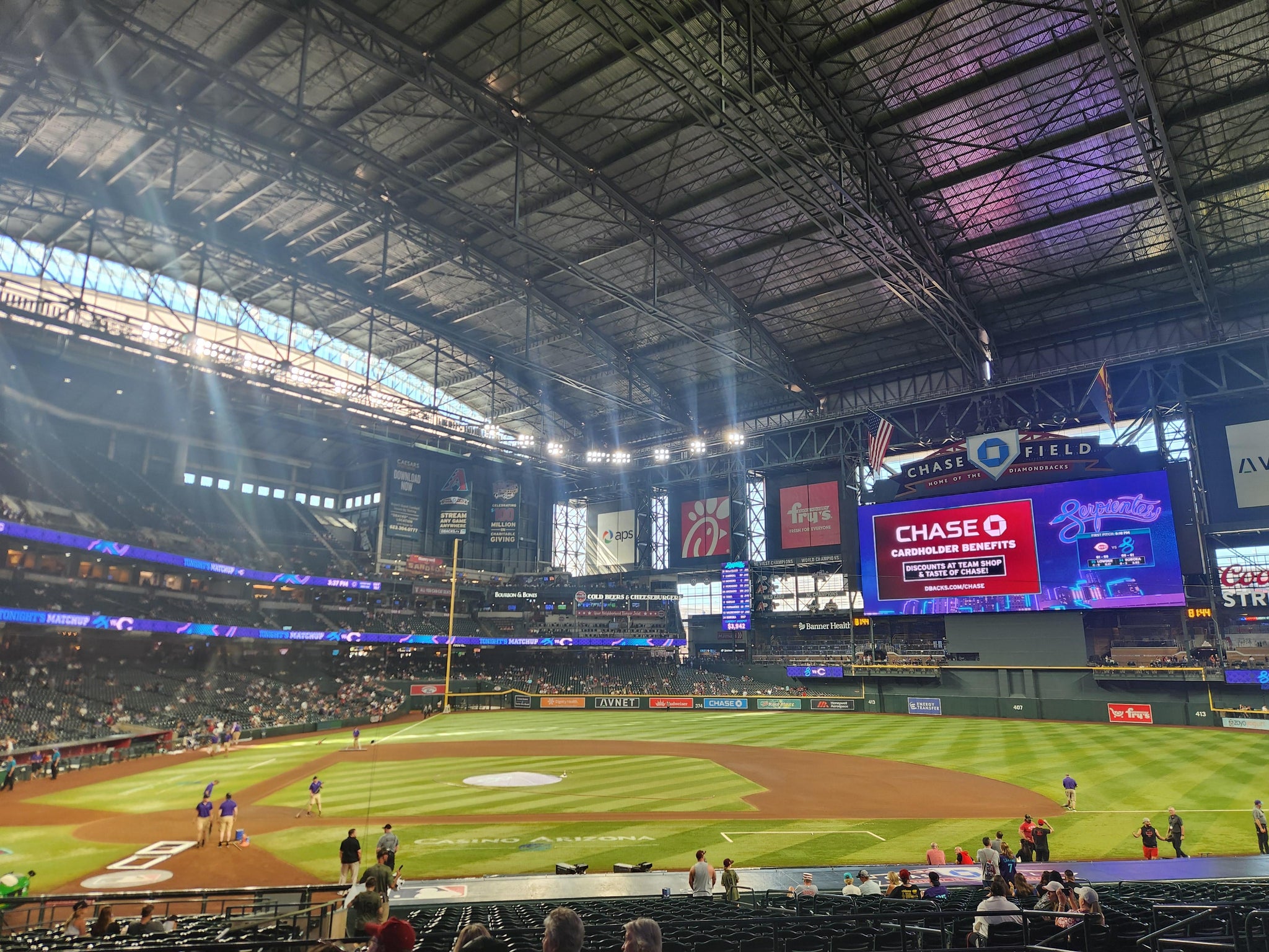 Real Fan View taken from Section 117 at Chase Field by Wallace D