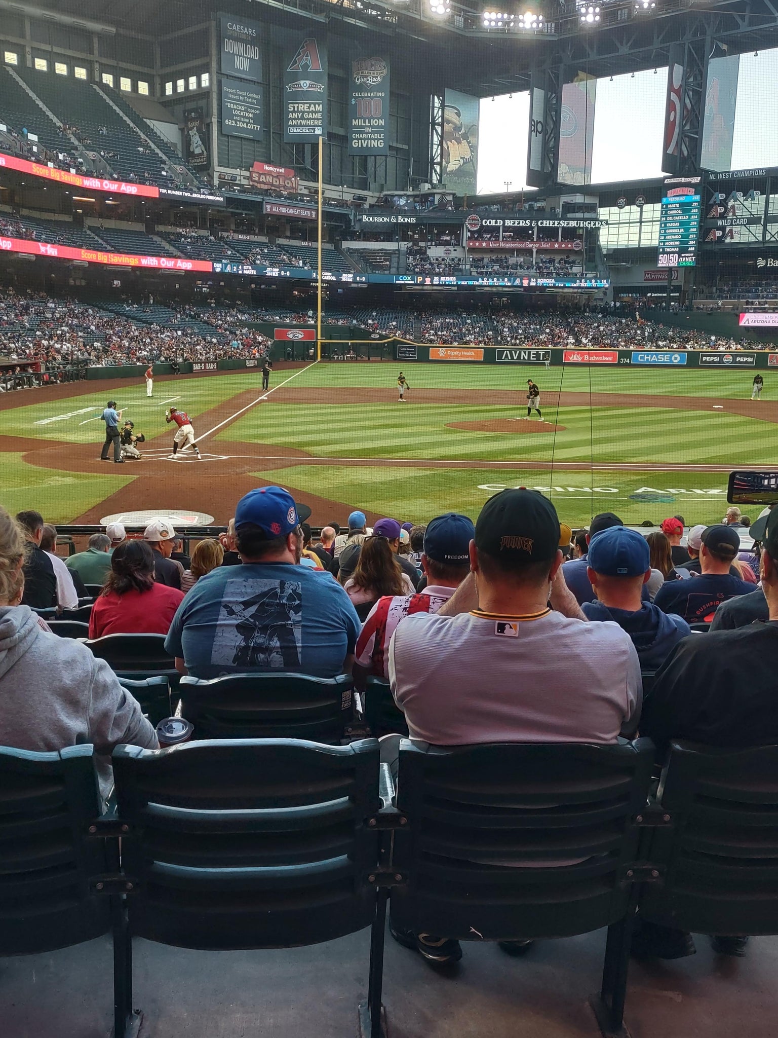 Real Fan View taken from Section 118 at Chase Field by Jason B
