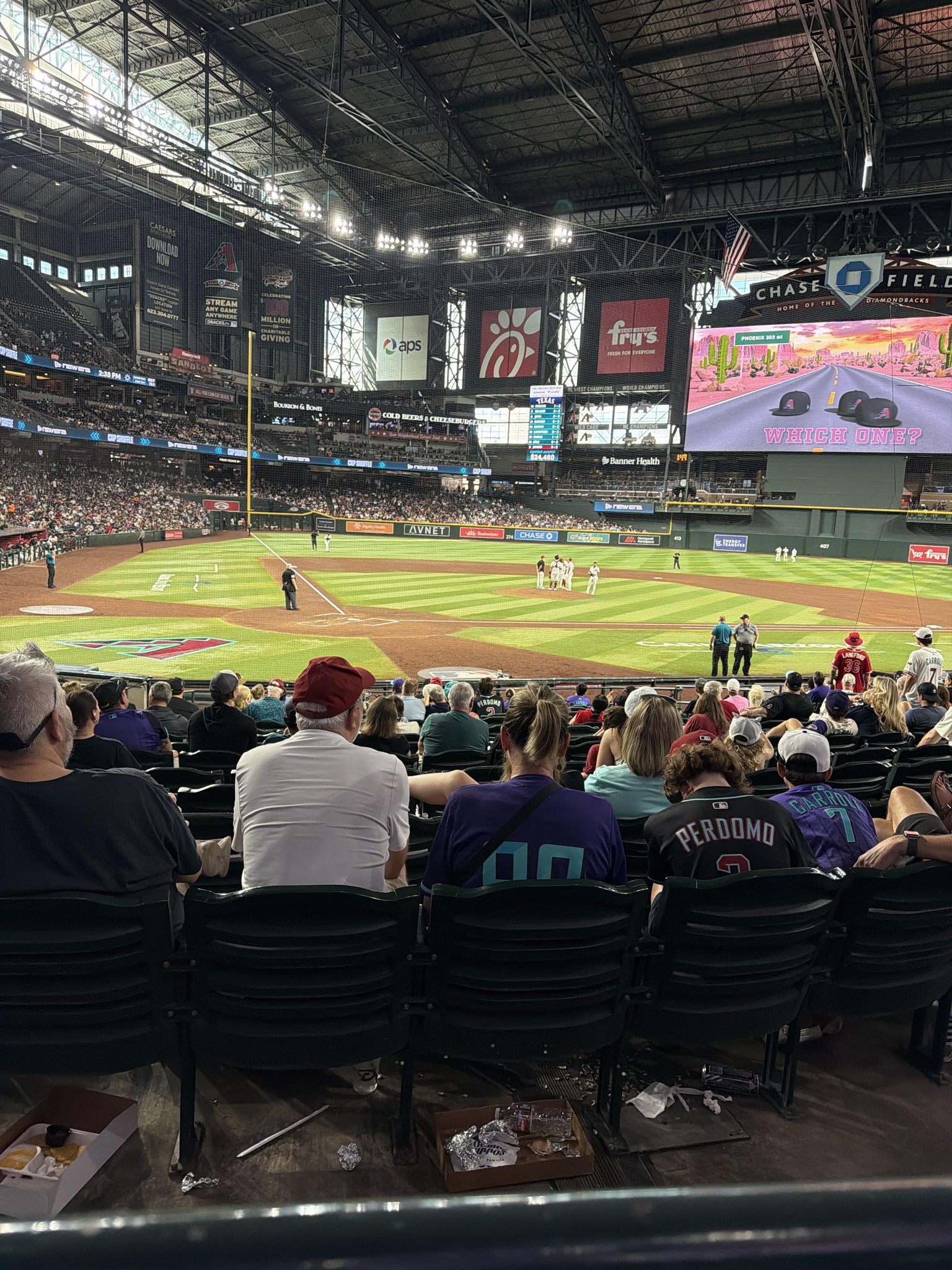 Vue réelle des fans prise de la Section 119 au site Chase Field par Vincenzo M