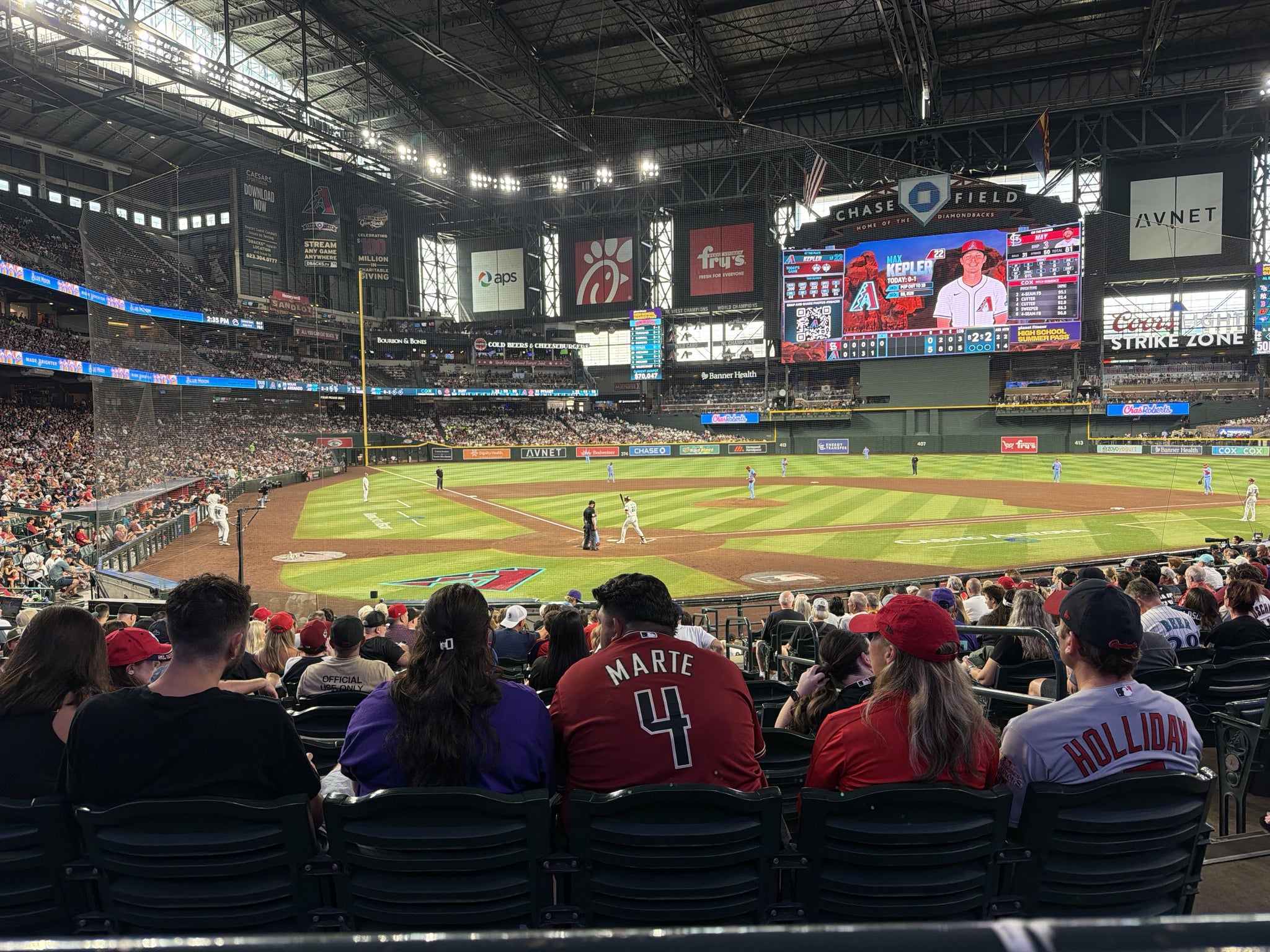 Real Fan View taken from Section 120 at Chase Field by Adam L