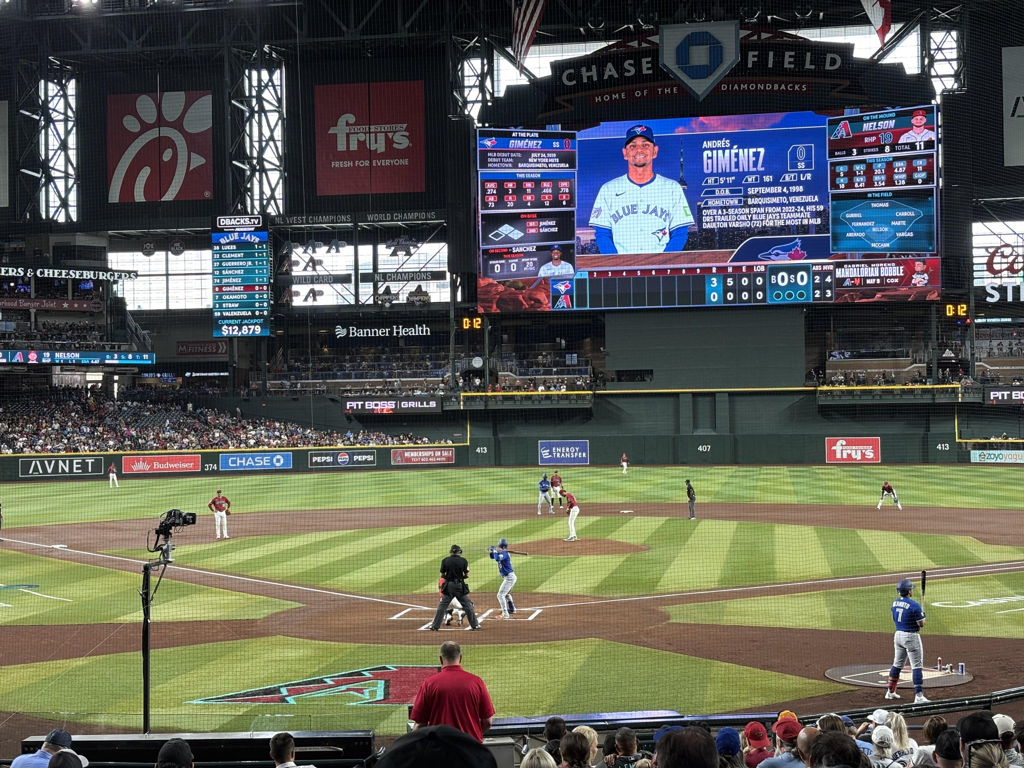 Real Fan View taken from Section 121 at Chase Field by Jennifer S