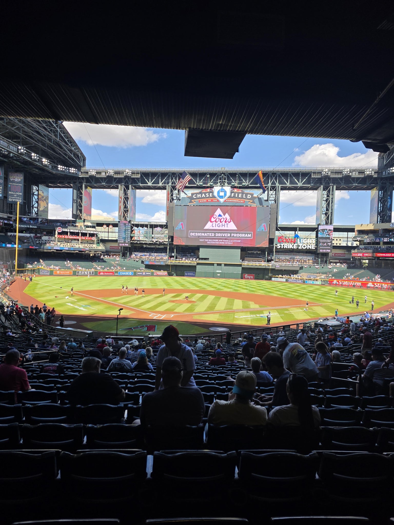 Real Fan View taken from Section 121 at Chase Field by Chris S