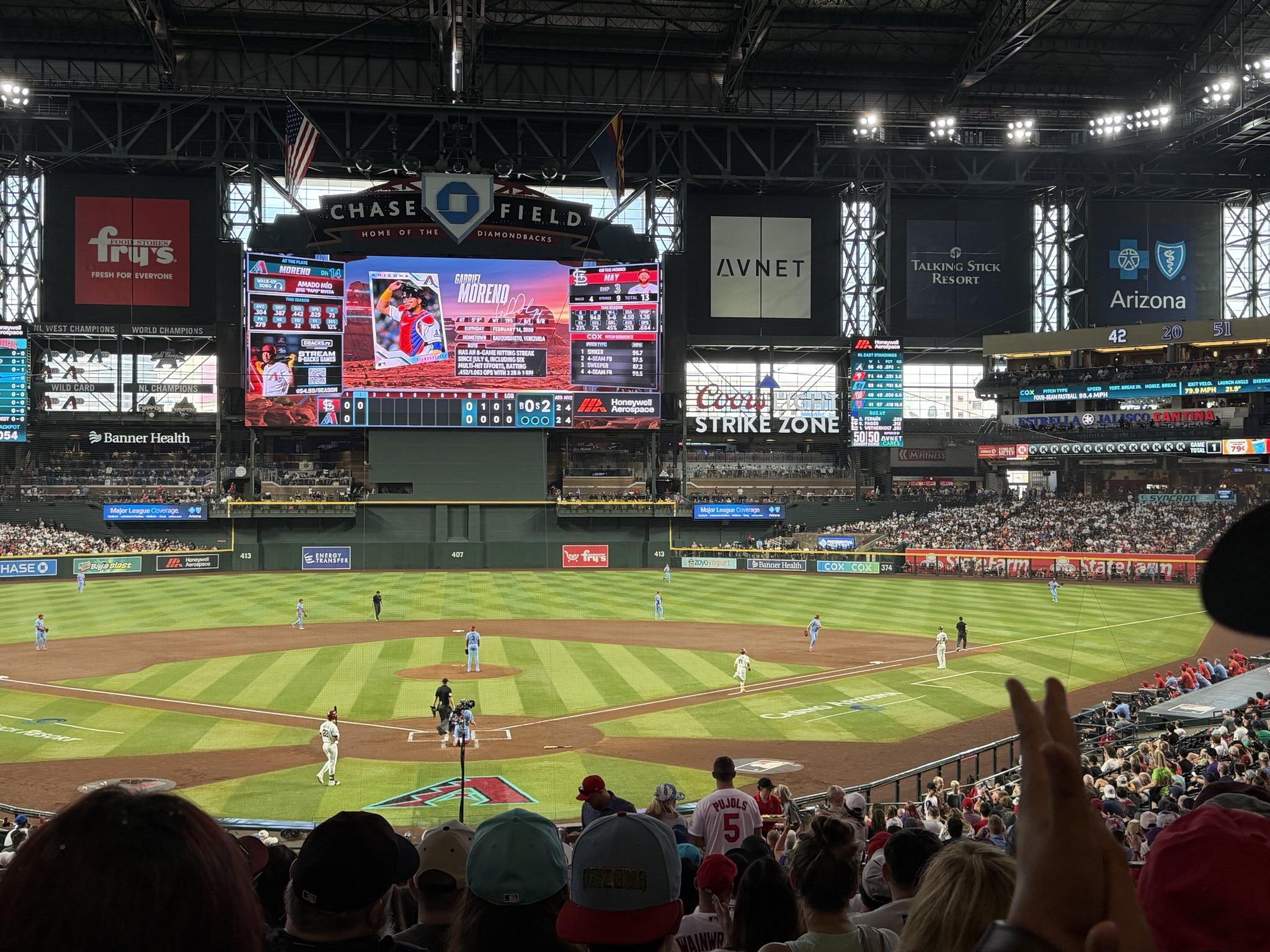 Real Fan View taken from Section 122 at Chase Field by Joshua K