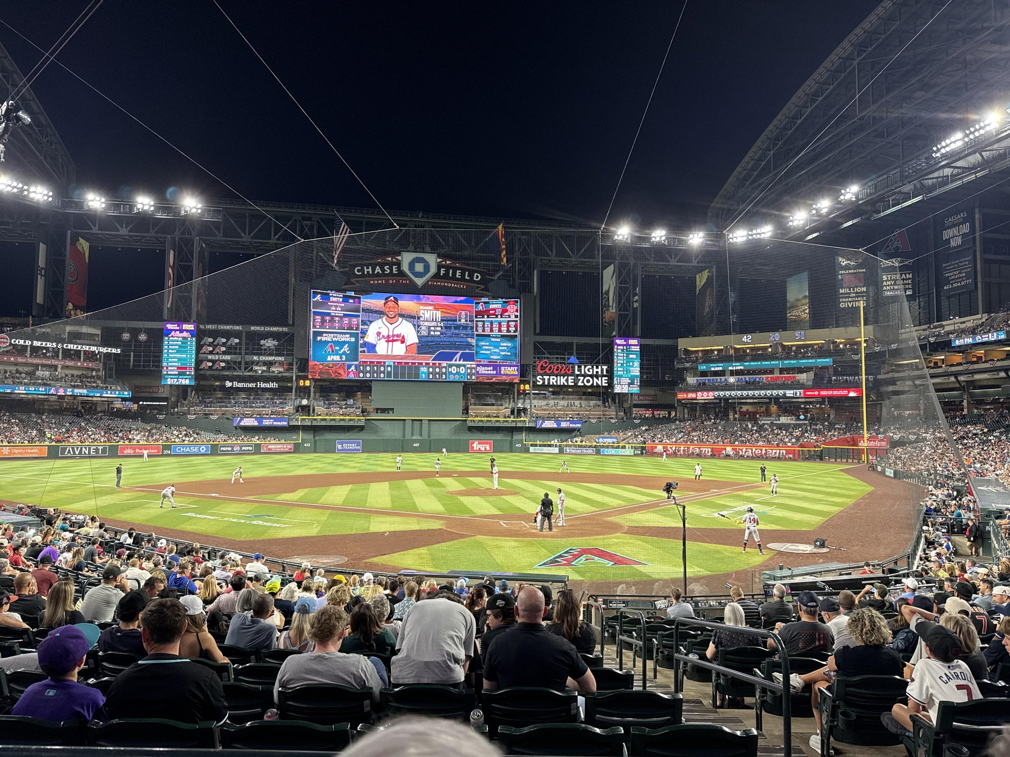 Real Fan View taken from Section 123 at Chase Field by 