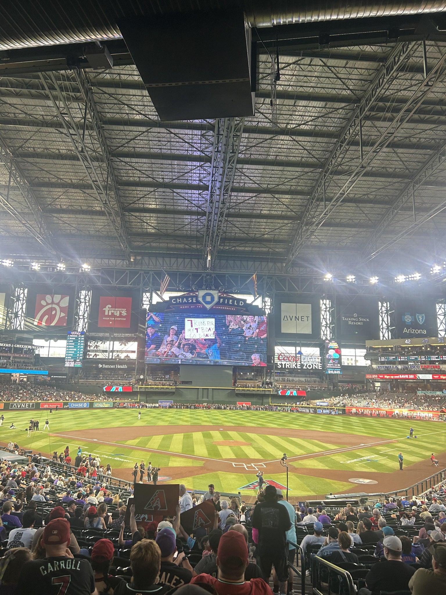 Real Fan View taken from Section 123 at Chase Field by George G