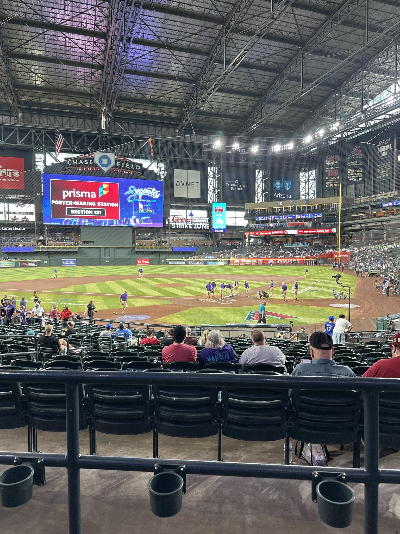 Real Fan View taken from Section 124 at Chase Field by Martin S