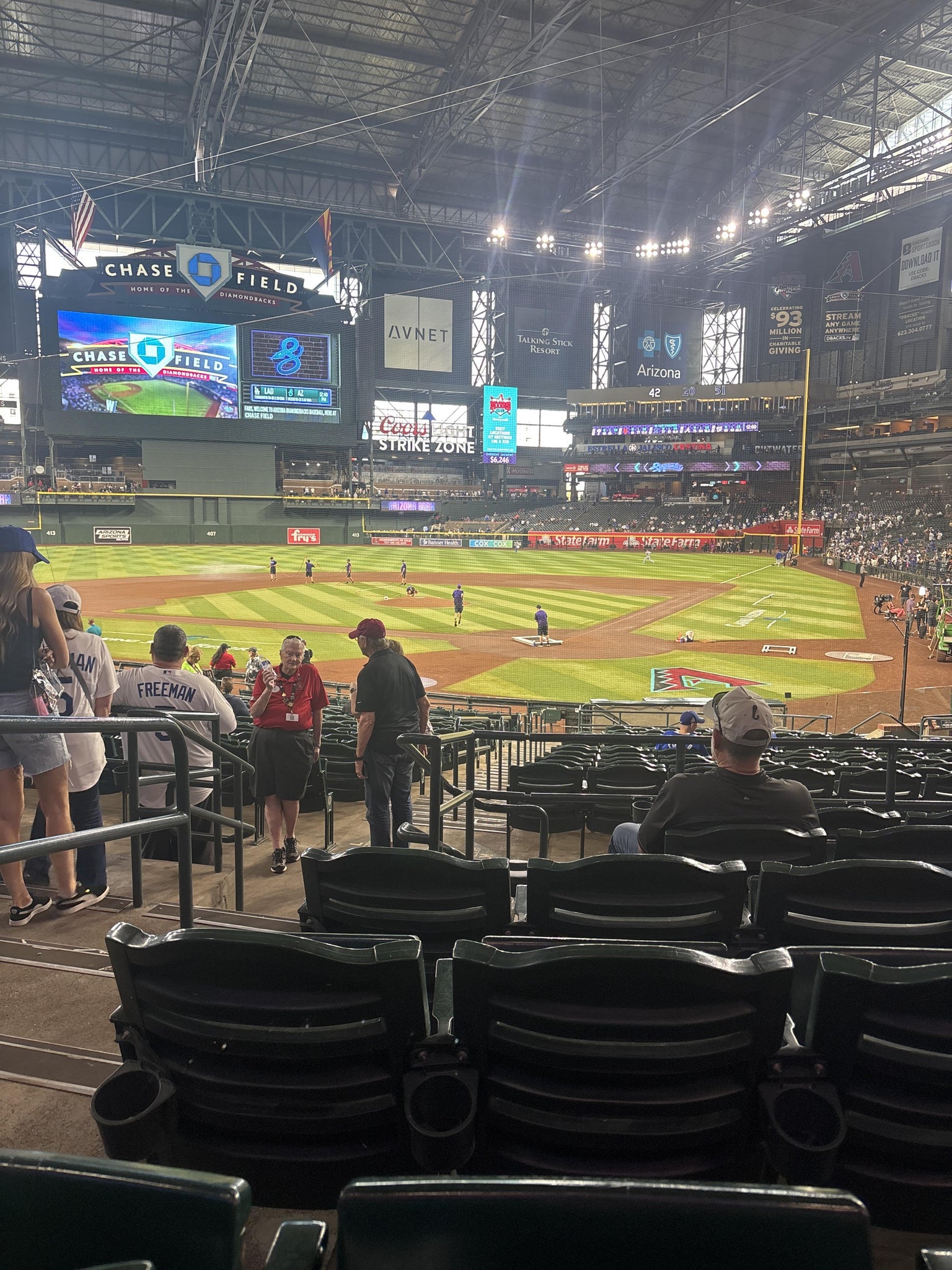 Real Fan View taken from Section 124 at Chase Field by Anonymous User