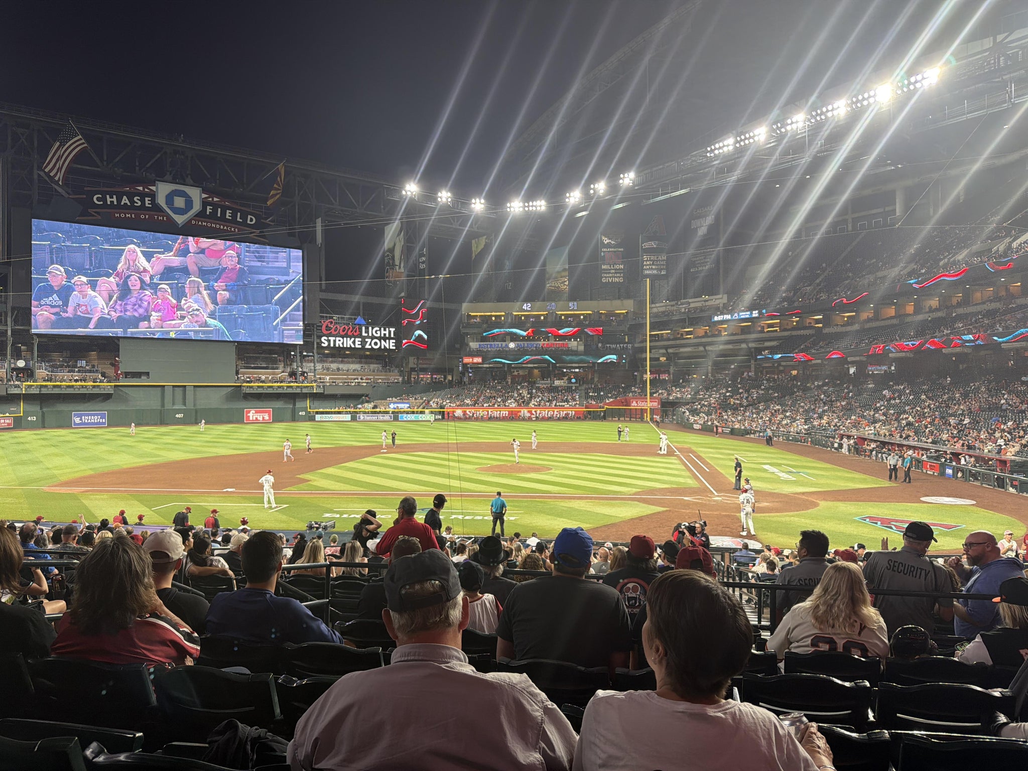 Real Fan View taken from Section 126 at Chase Field by Mike R