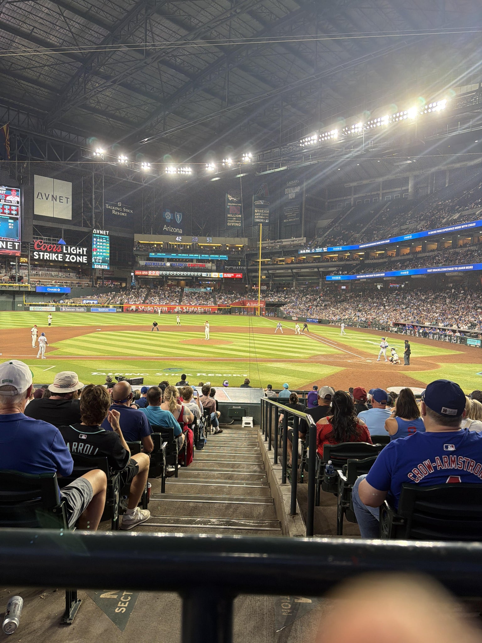 Real Fan View taken from Section 127 at Chase Field by Burton K