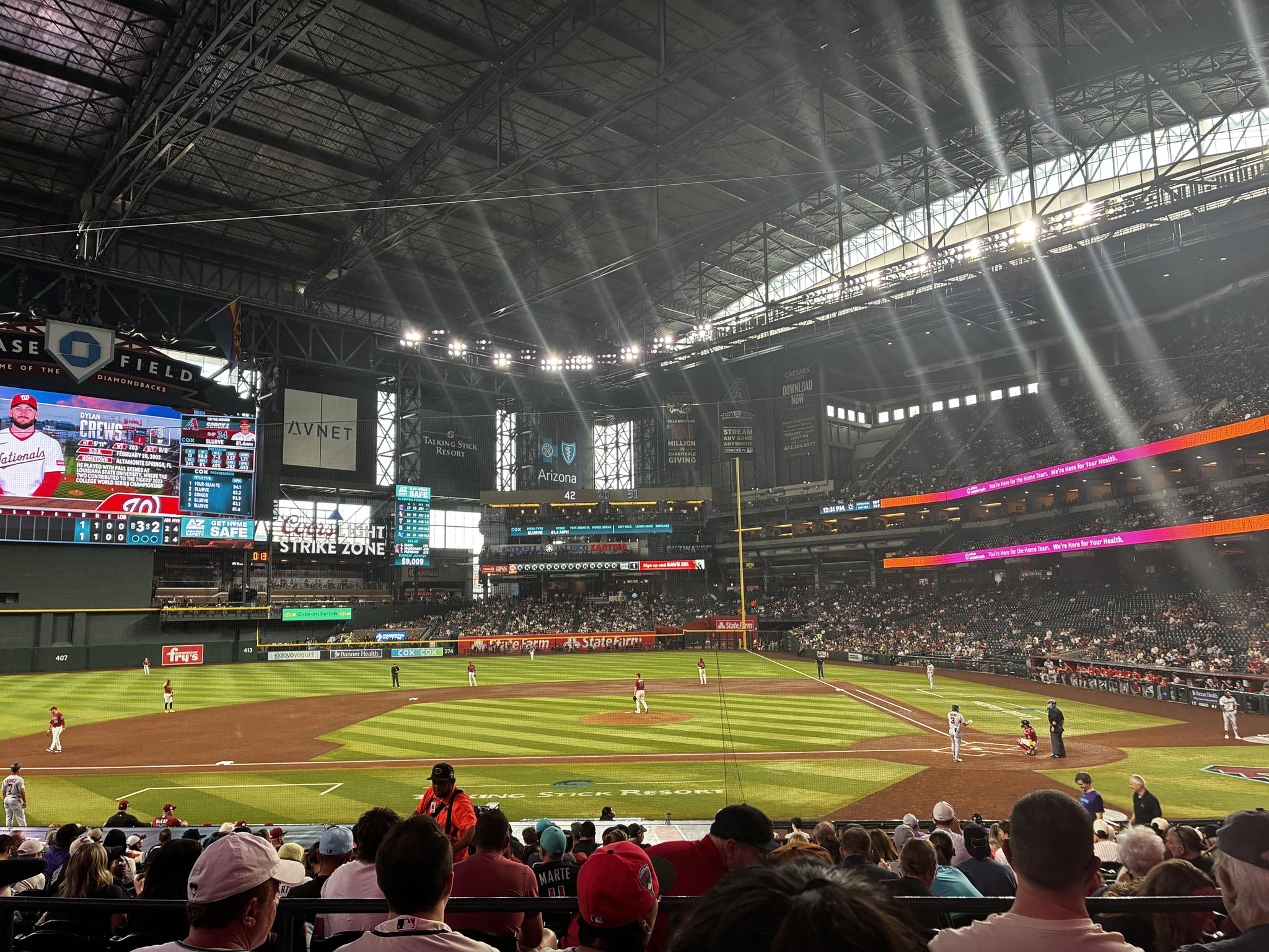 Real Fan View taken from Section 127 at Chase Field by Patrice S