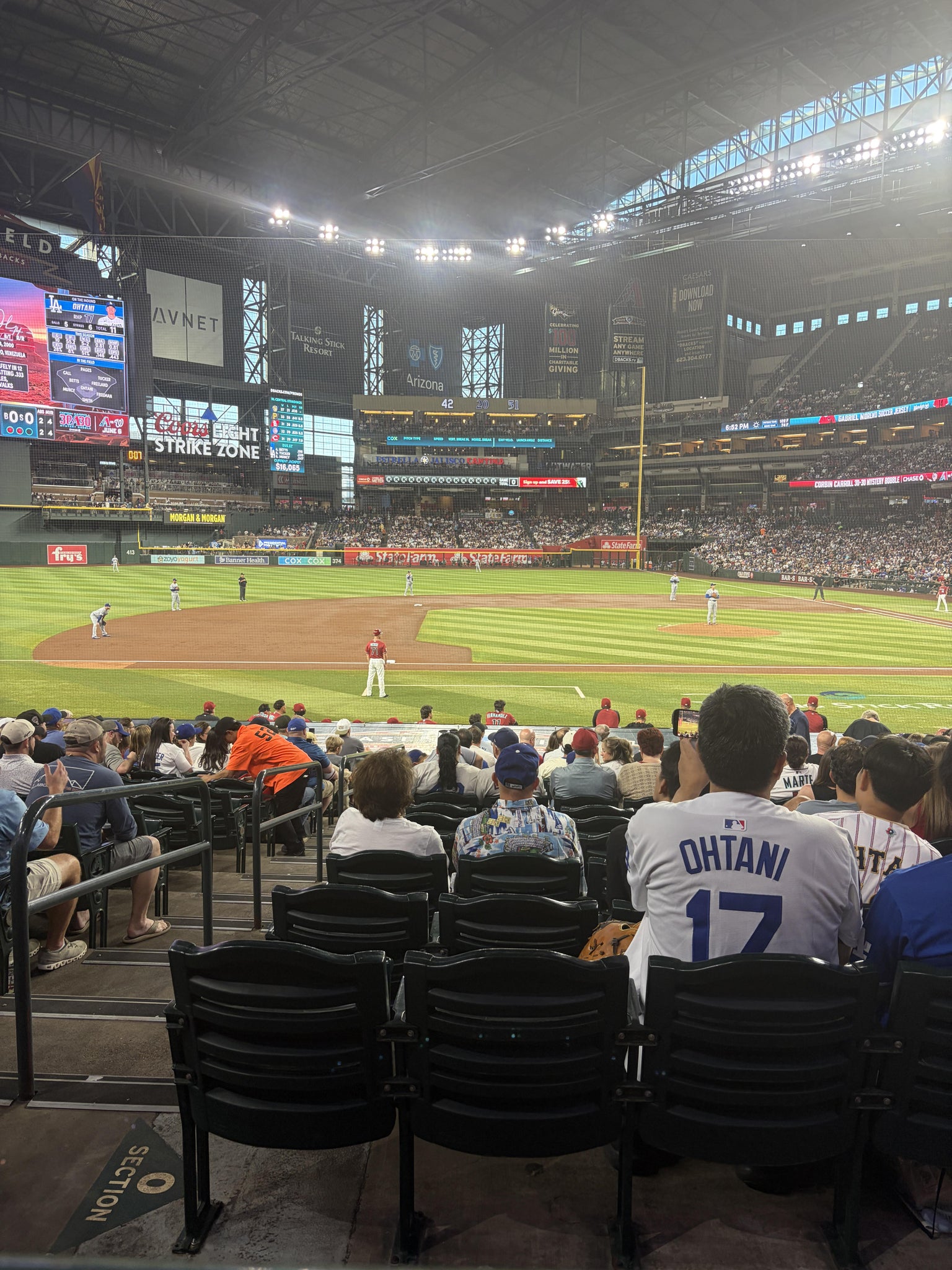Real Fan View taken from Section 128 at Chase Field by Shaun C