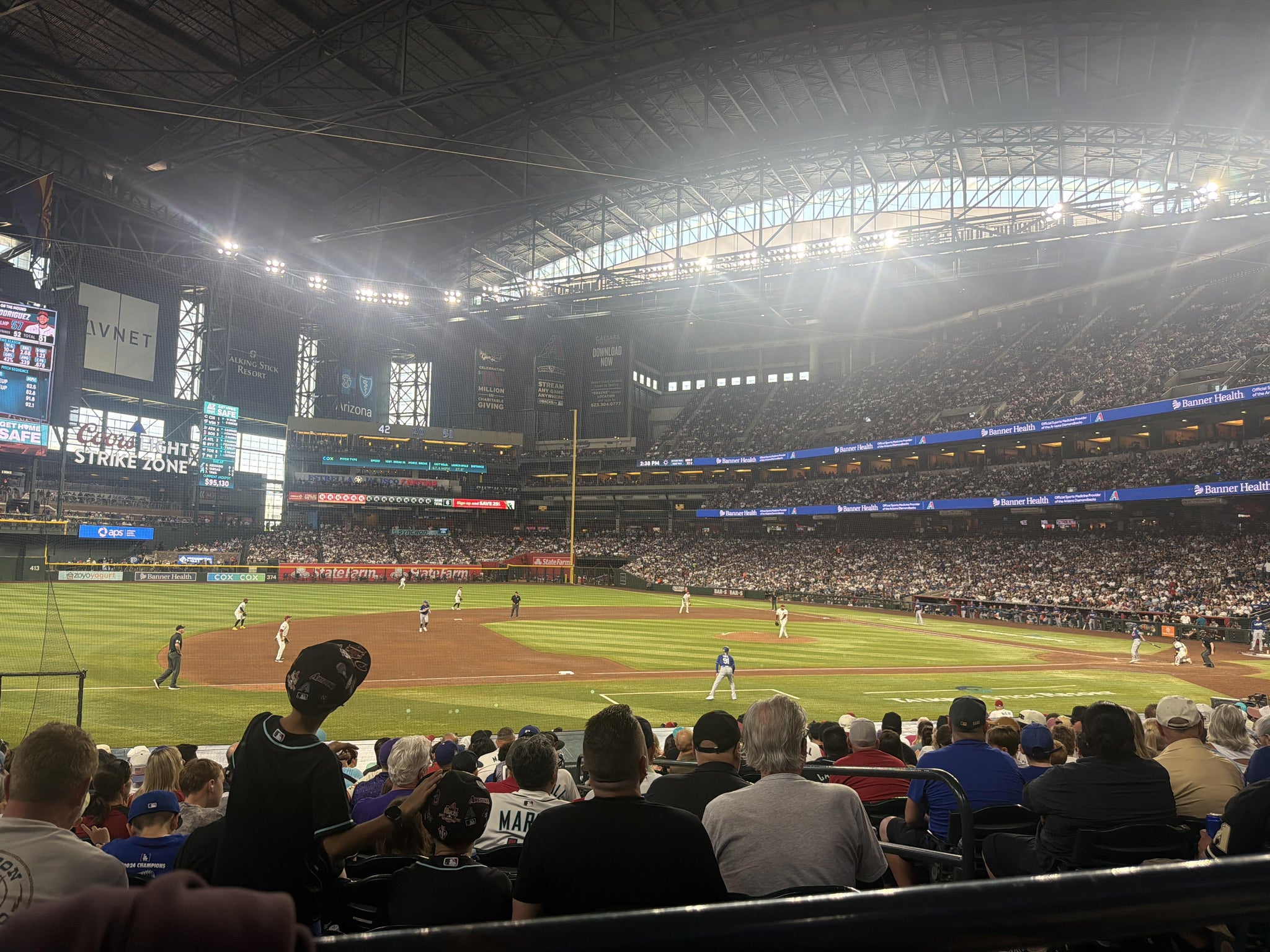 Real Fan View taken from Section 129 at Chase Field by Tanner M