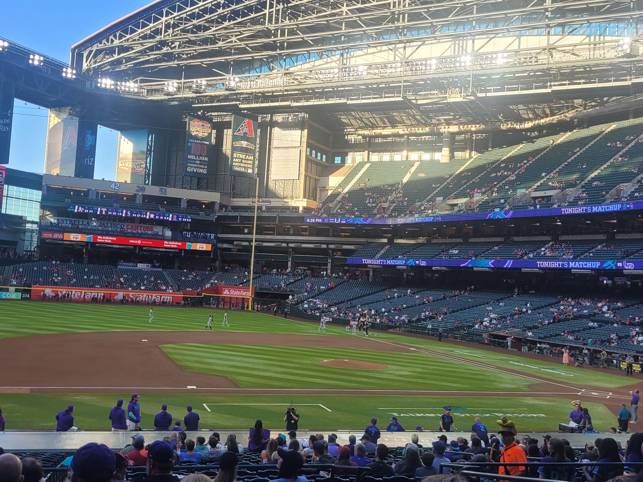 Real Fan View taken from Section 129 at Chase Field by Jorge S