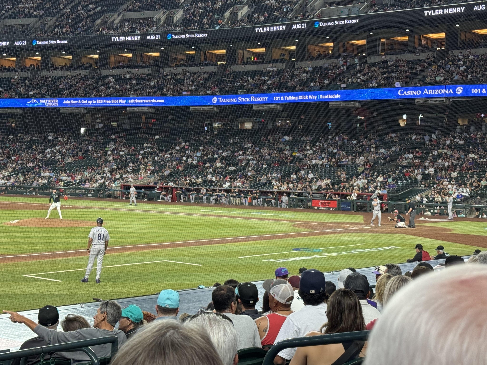 Real Fan View taken from Section 130 at Chase Field by Bob B