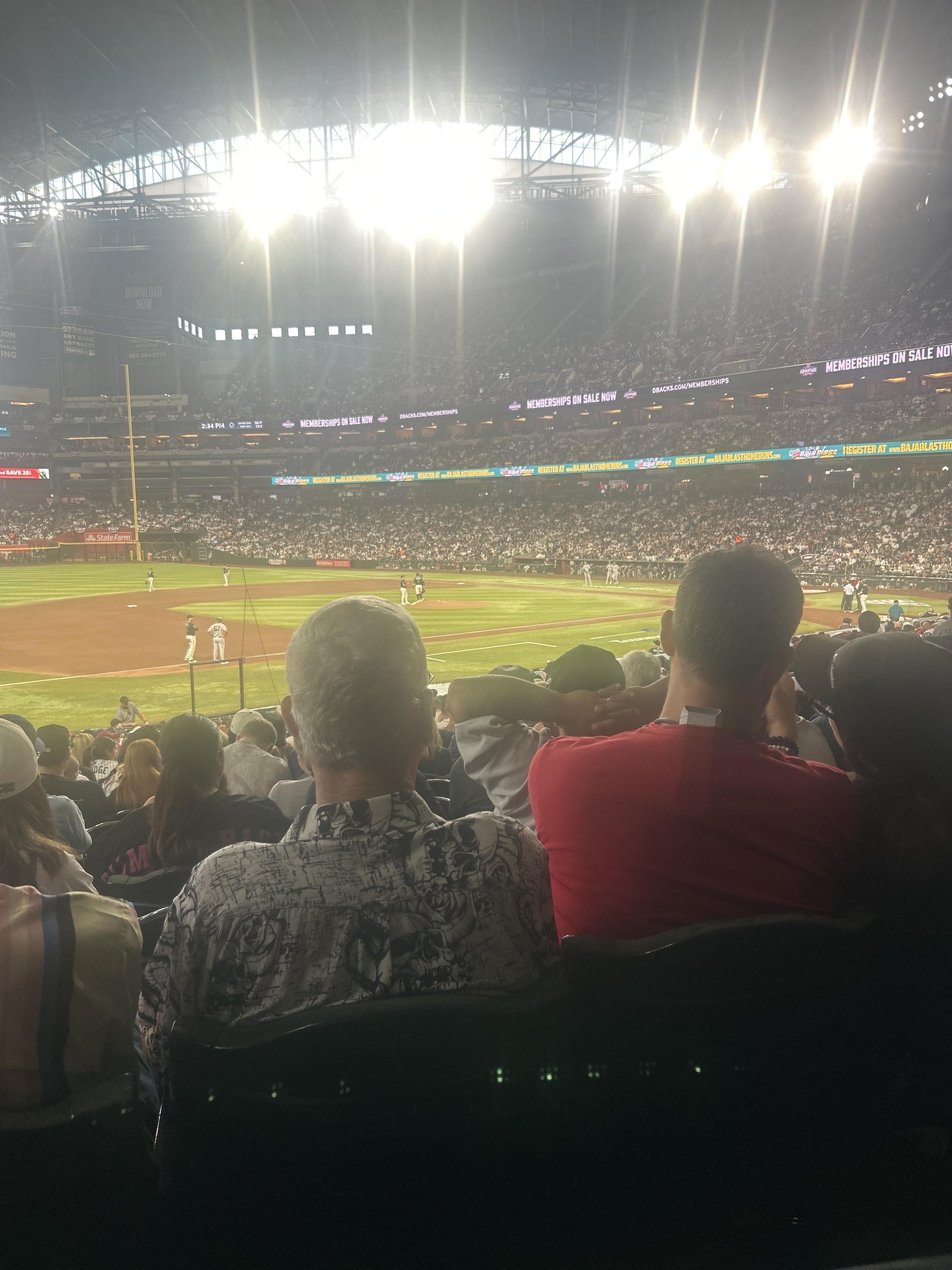 Real Fan View taken from Section 130 at Chase Field by Kevin A