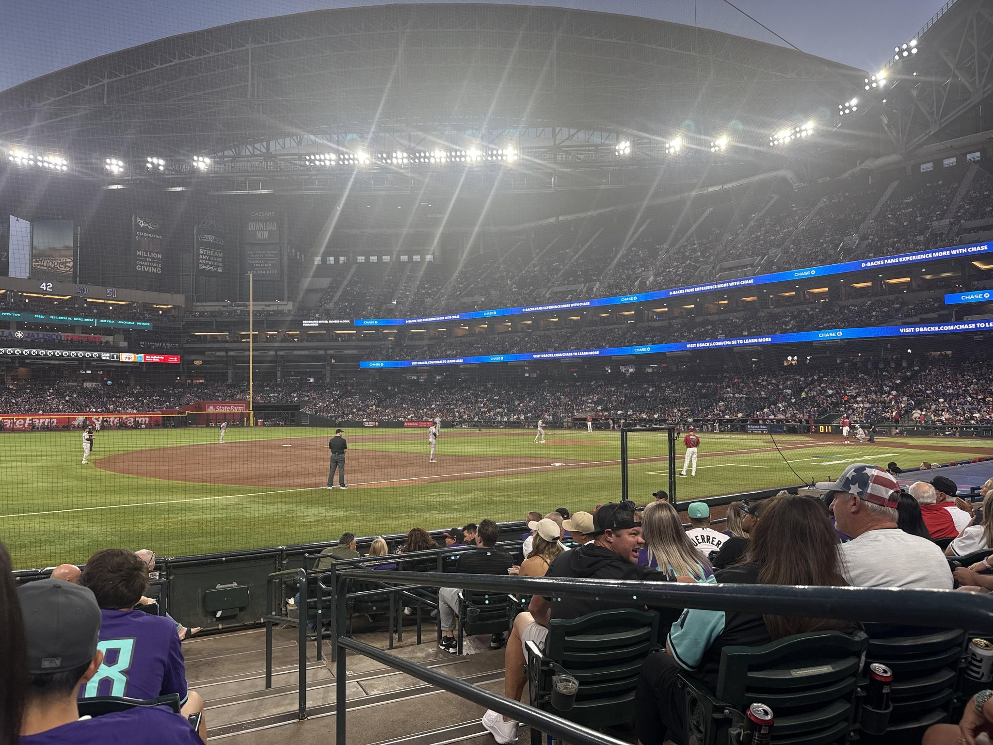 Real Fan View taken from Section 131 at Chase Field by Shawna L