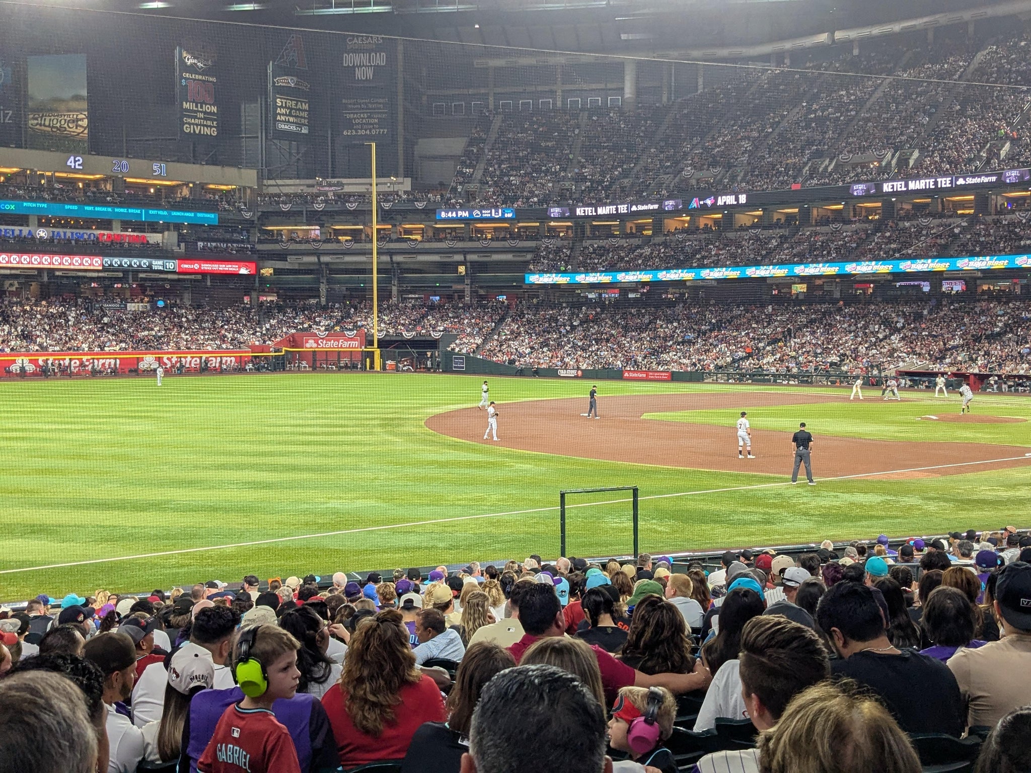 Real Fan View taken from Section 132 at Chase Field by Shaun A