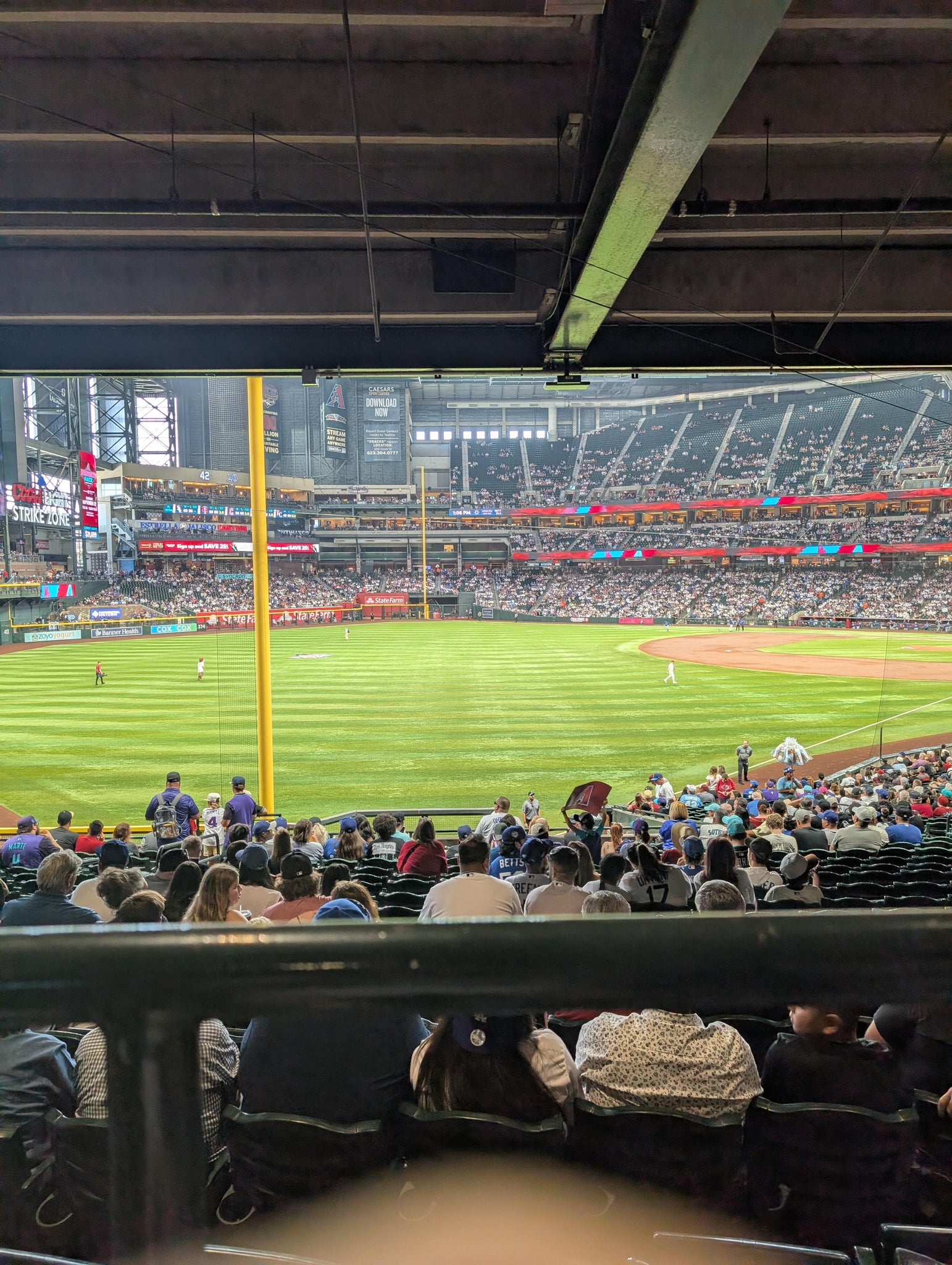Real Fan View taken from Section 136 W at Chase Field by Heather B