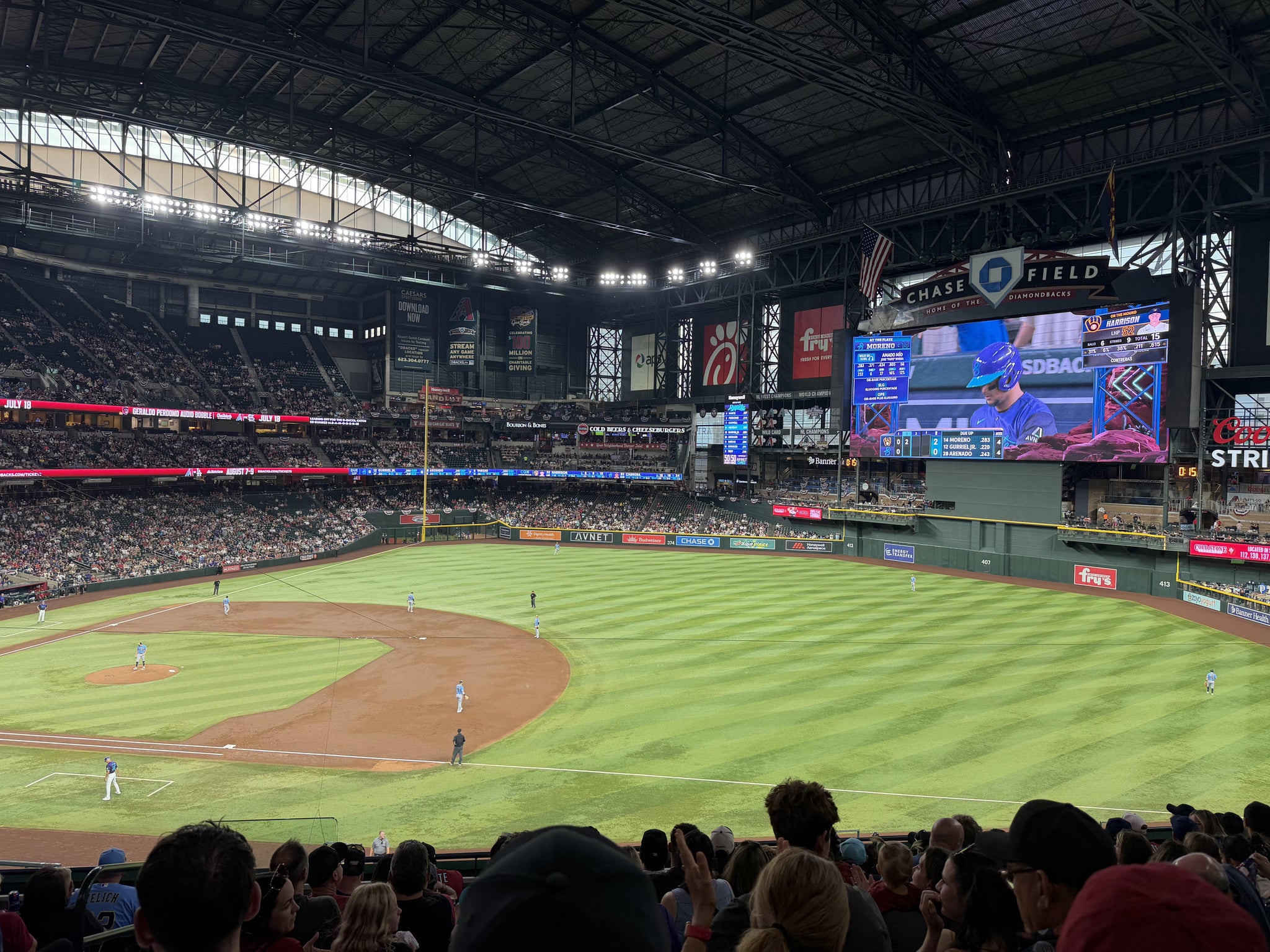 Real Fan View taken from Section 205 at Chase Field by Oscar G