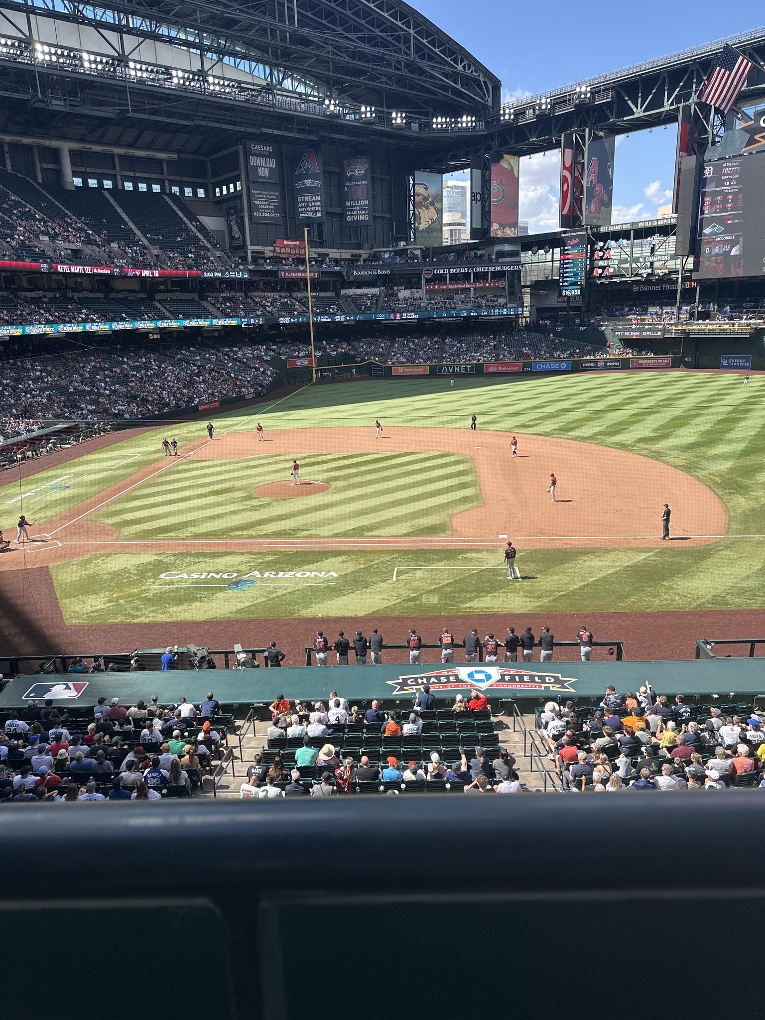 Real Fan View taken from Section 208 at Chase Field by Keith B