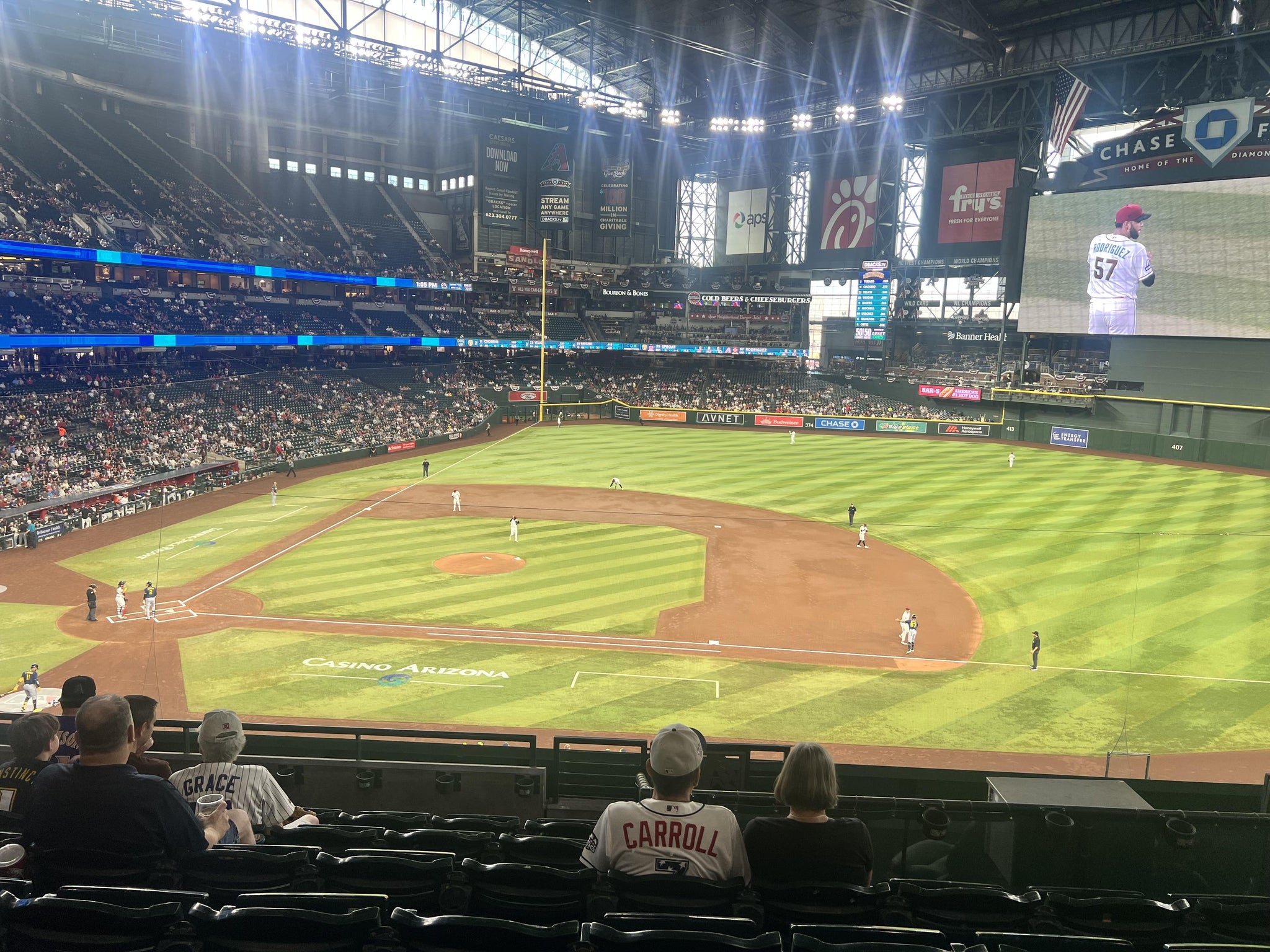 Real Fan View taken from Section 208 at Chase Field by John S