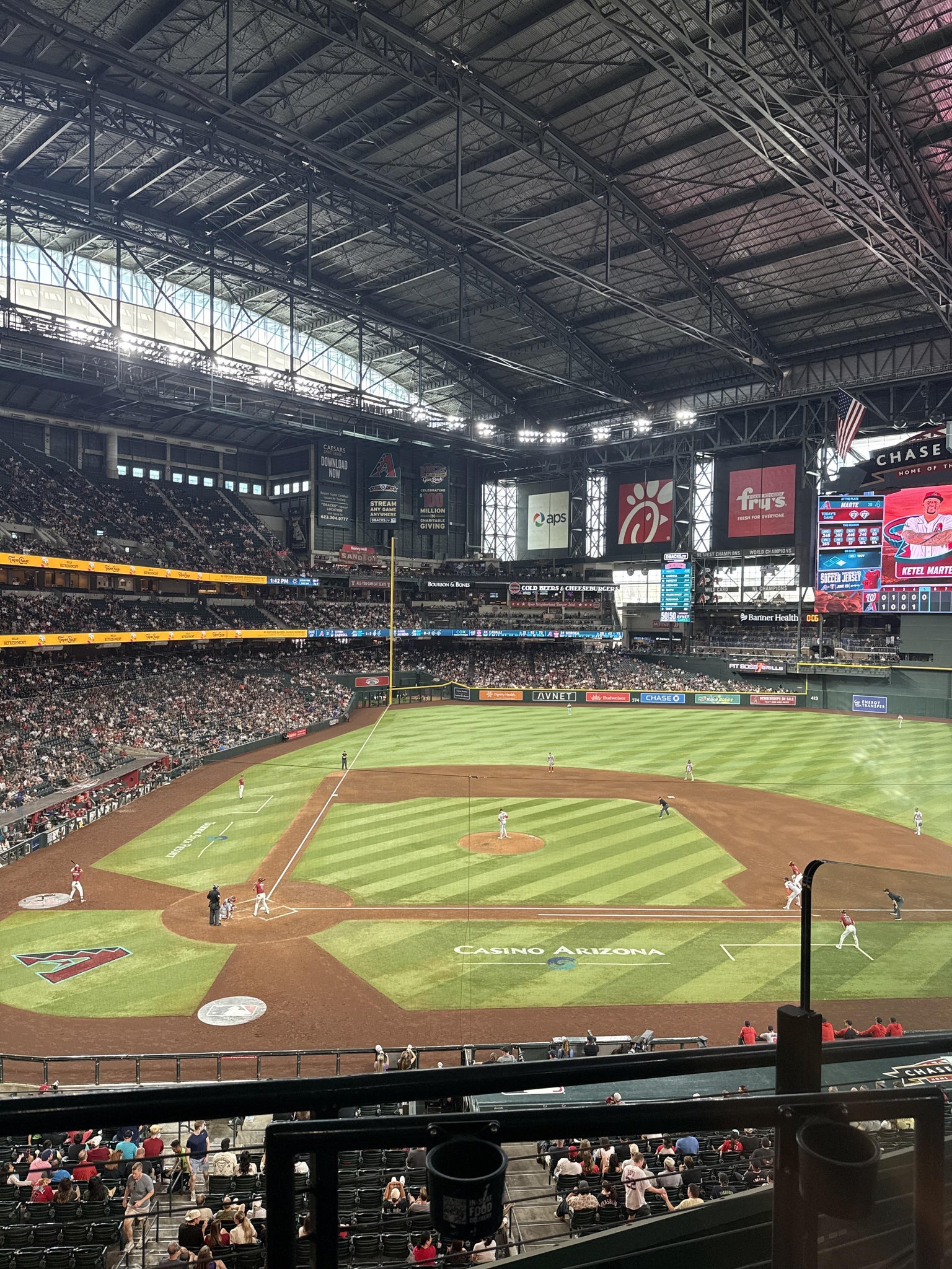 Real Fan View taken from Section 209 at Chase Field by Kirsten A