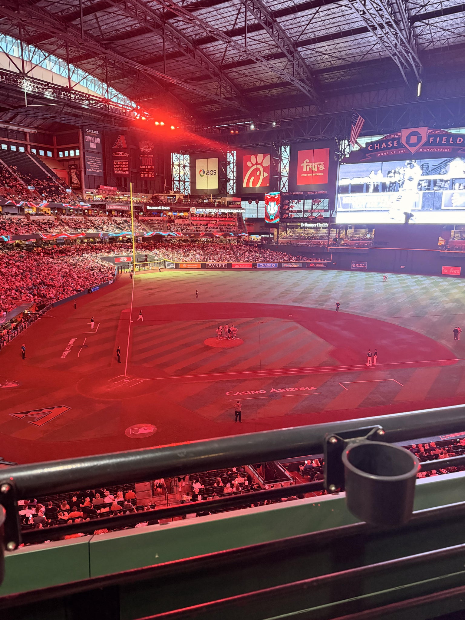 Vue réelle des fans prise de la 210 A W au site Chase Field par Rob W