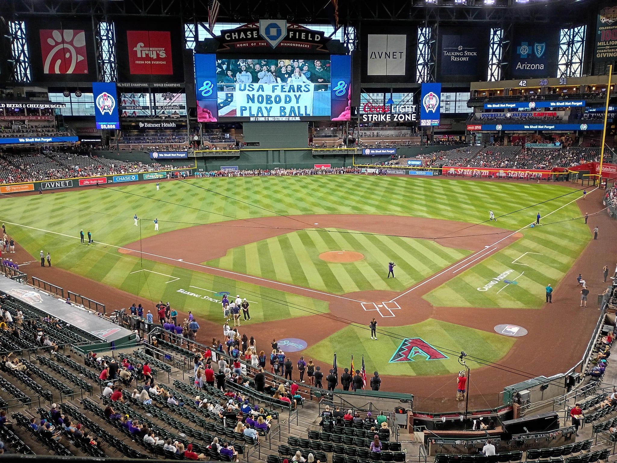Real Fan View taken from Section 210 F at Chase Field by J S