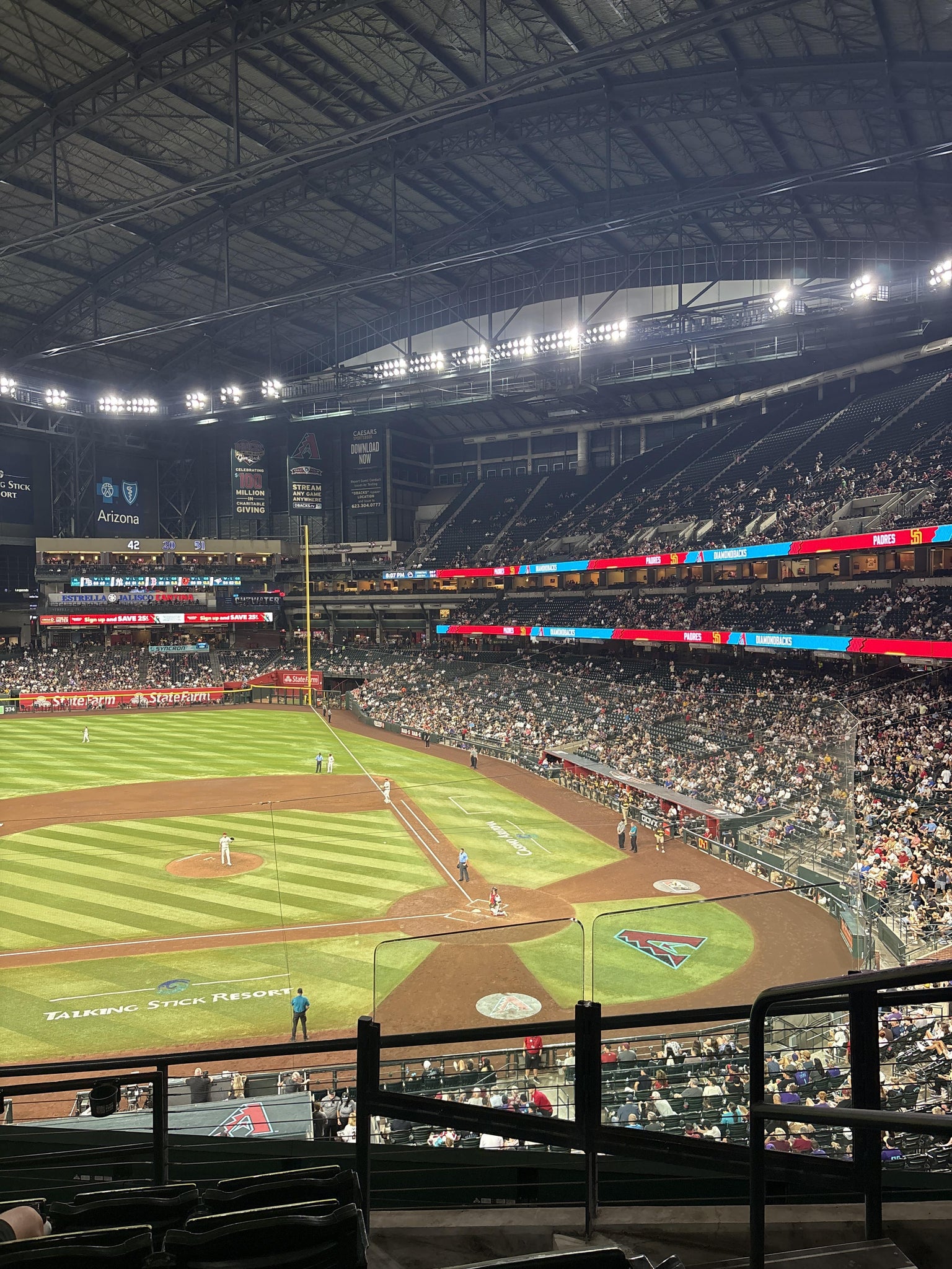 Real Fan View taken from Section 211 at Chase Field by Teron H
