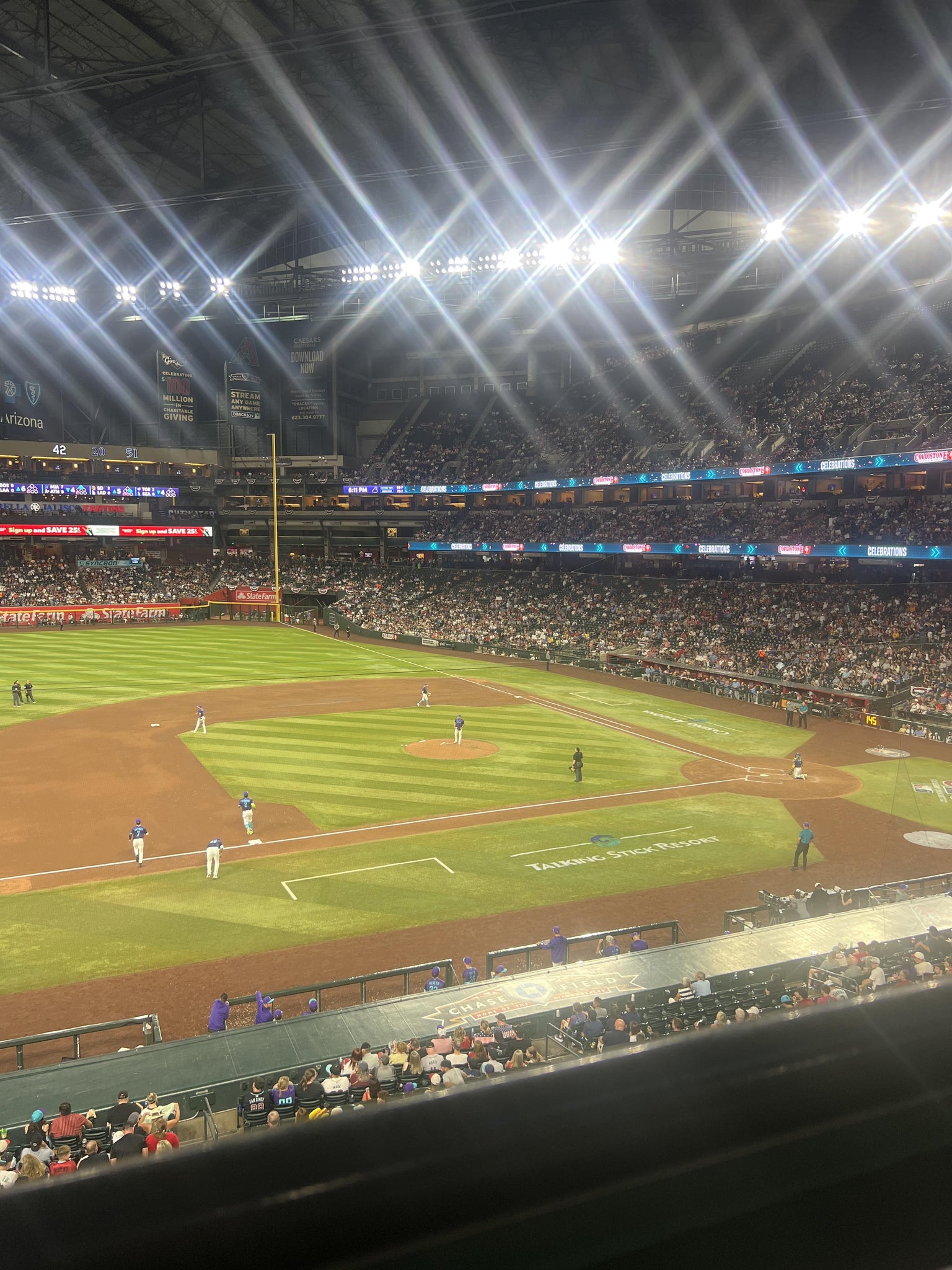Real Fan View taken from Section 213 at Chase Field by Anonymous User