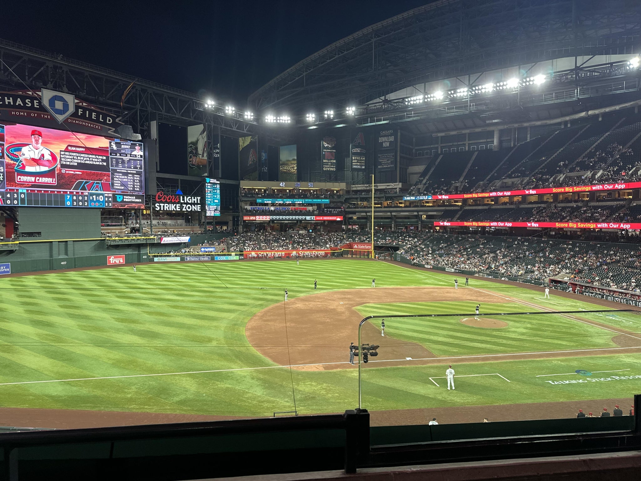 Real Fan View taken from Section 214 at Chase Field by Ryan K