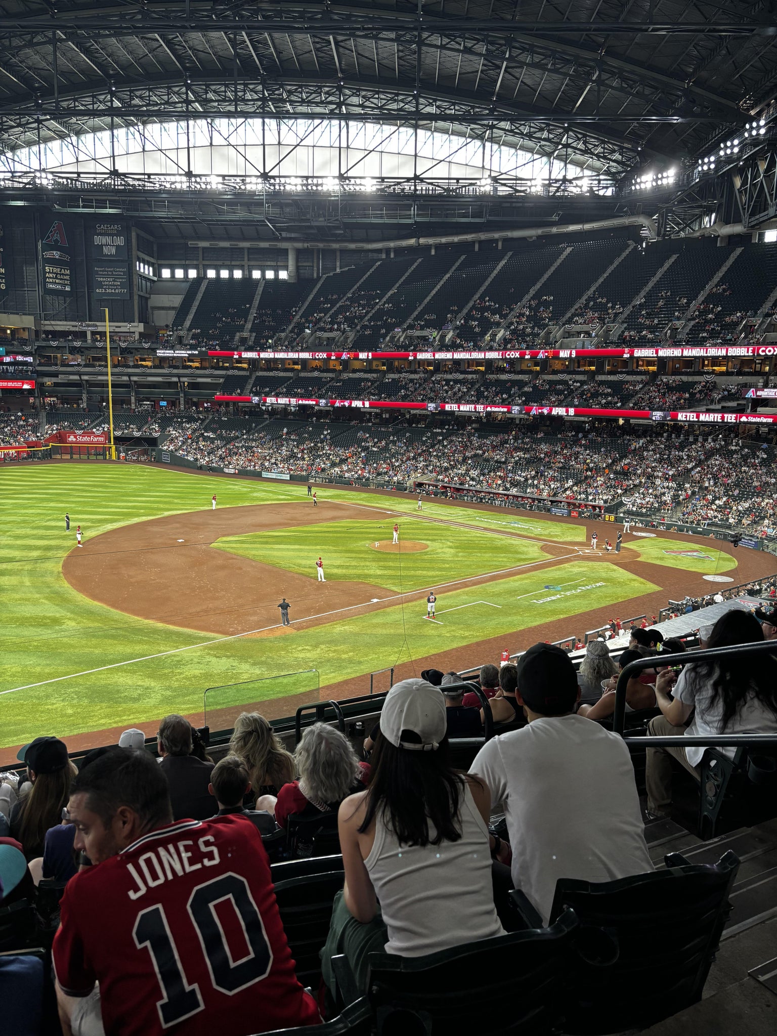 Real Fan View taken from Section 216 at Chase Field by John B