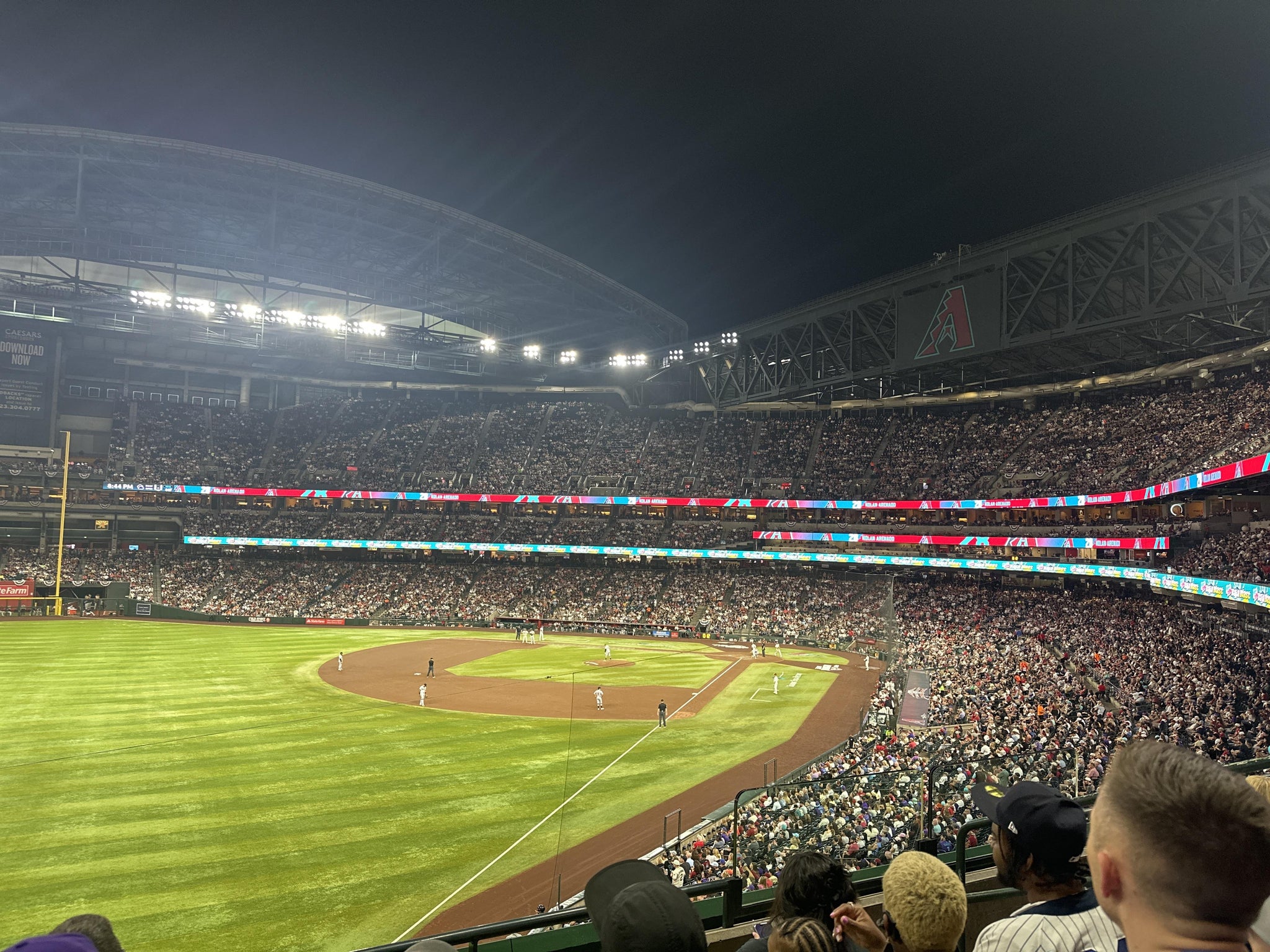 Real Fan View taken from 221 BAR S ALL YOU CAN EAT at Chase Field by Anonymous User