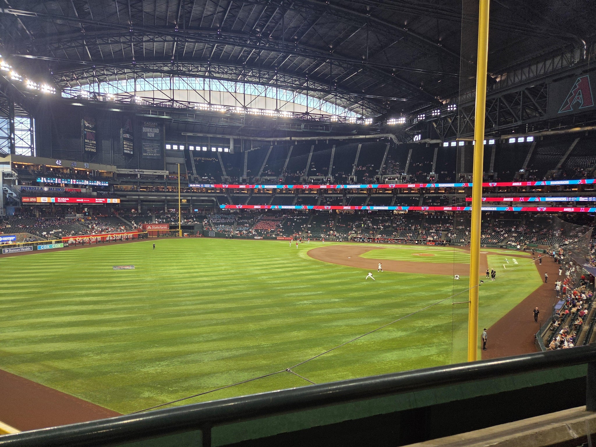 Real Fan View taken from 223 BAR S ALL YOU CAN EAT at Chase Field by Paul S