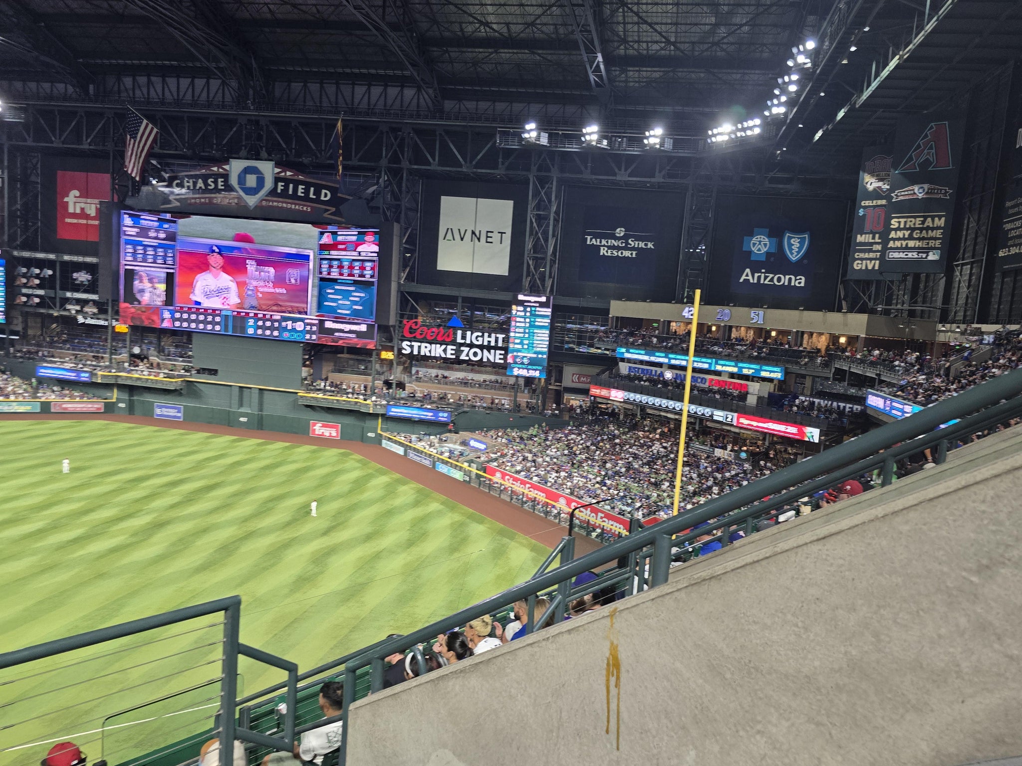 Real Fan View taken from Section 307 at Chase Field by Anonymous User