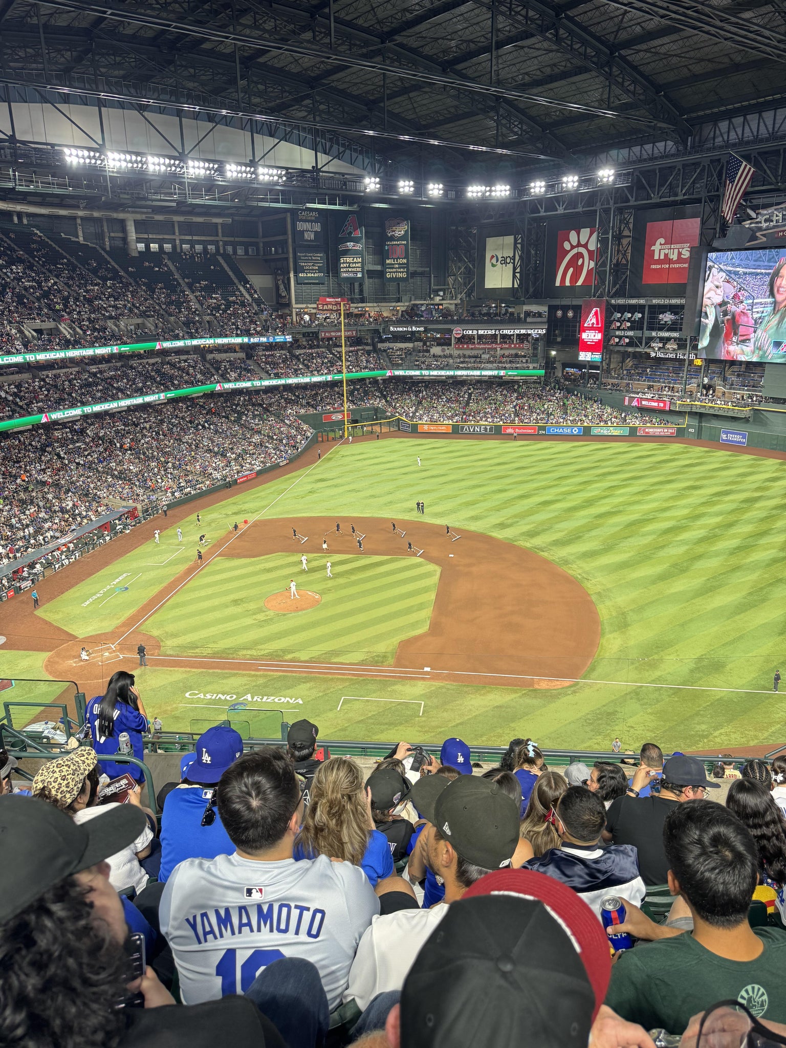 Real Fan View taken from Section 309 at Chase Field by Roberto V