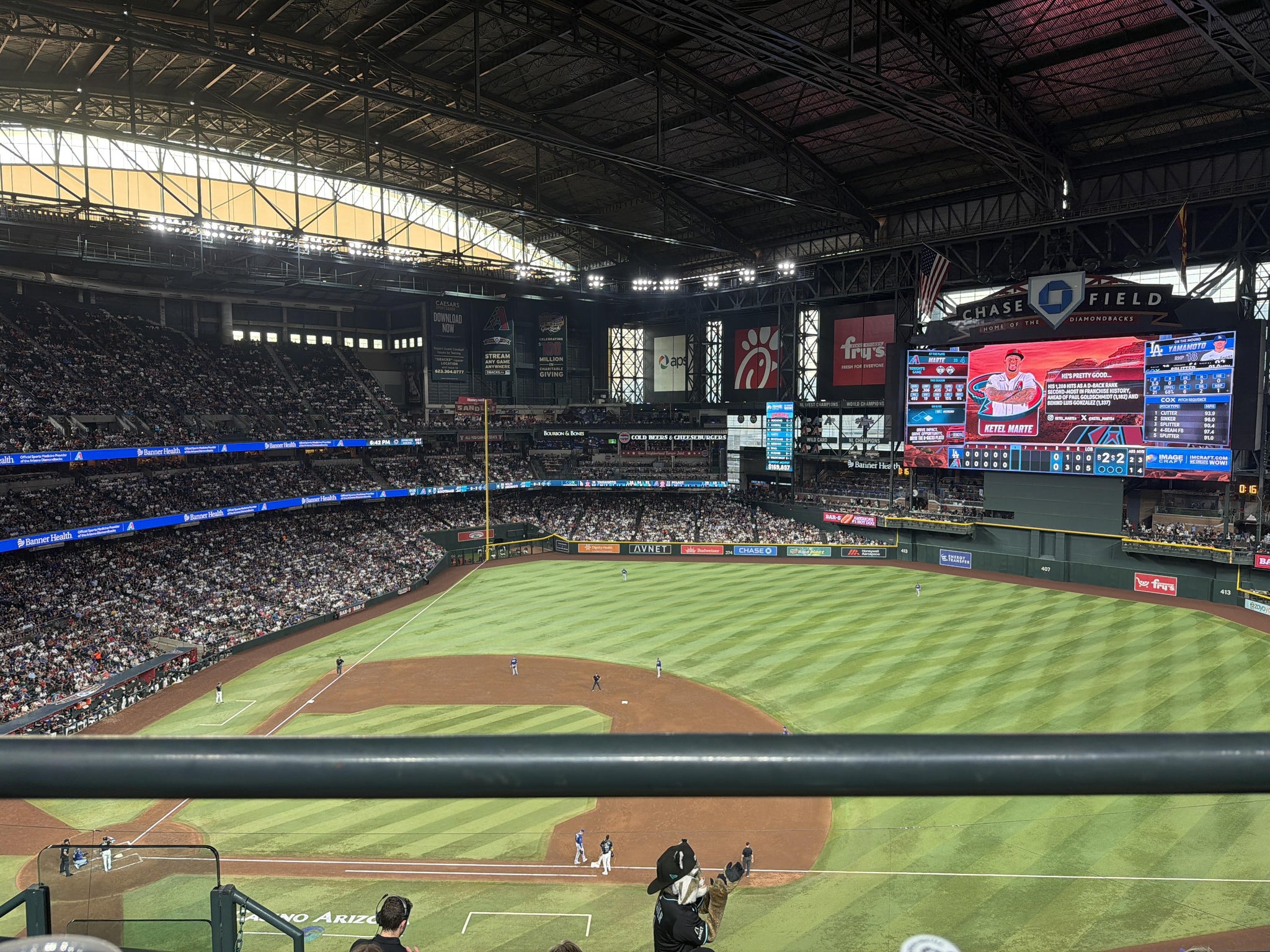 Real Fan View taken from Section 309 at Chase Field by Nayeli R