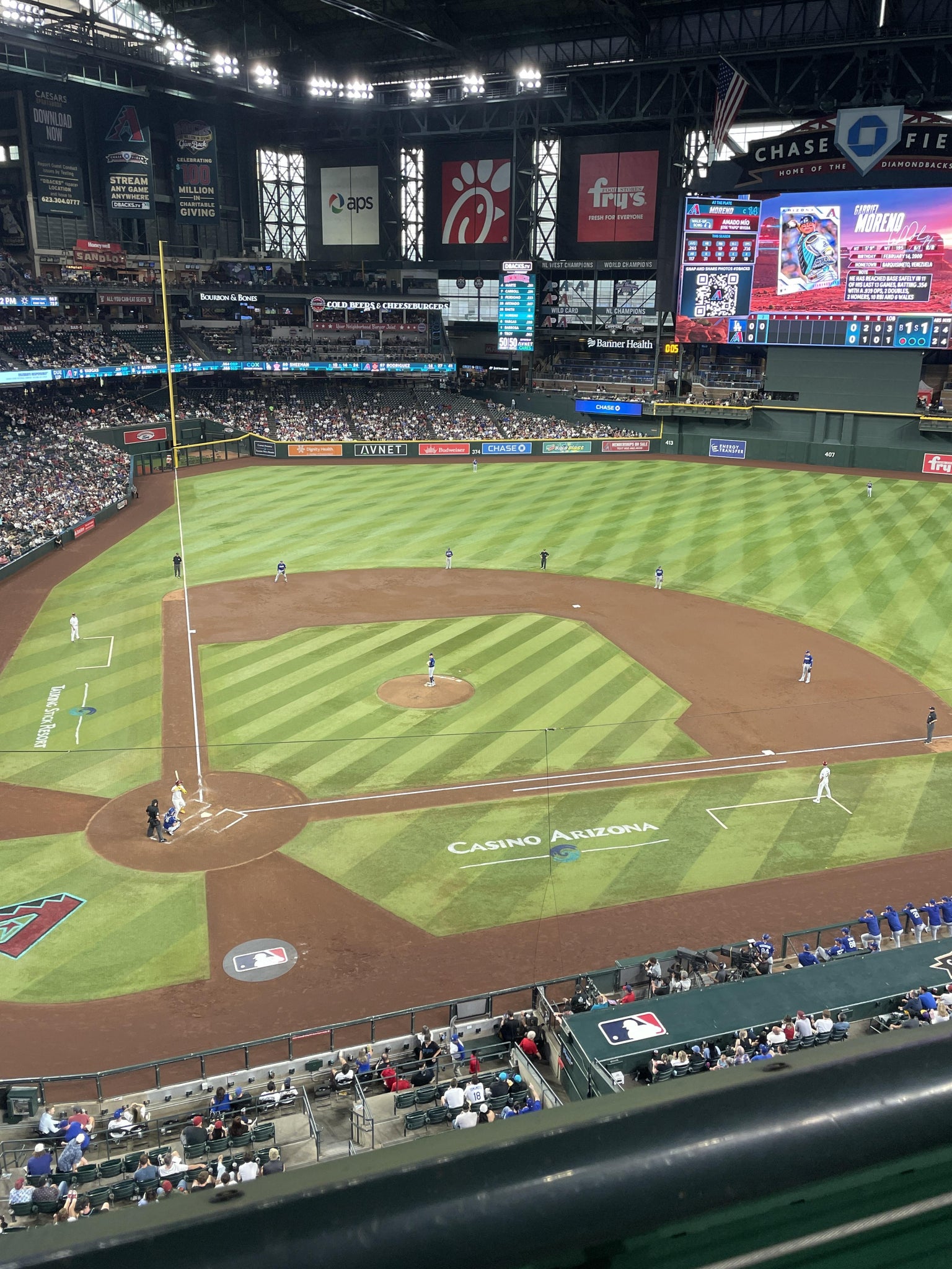 Real Fan View taken from Section 312 at Chase Field by James G