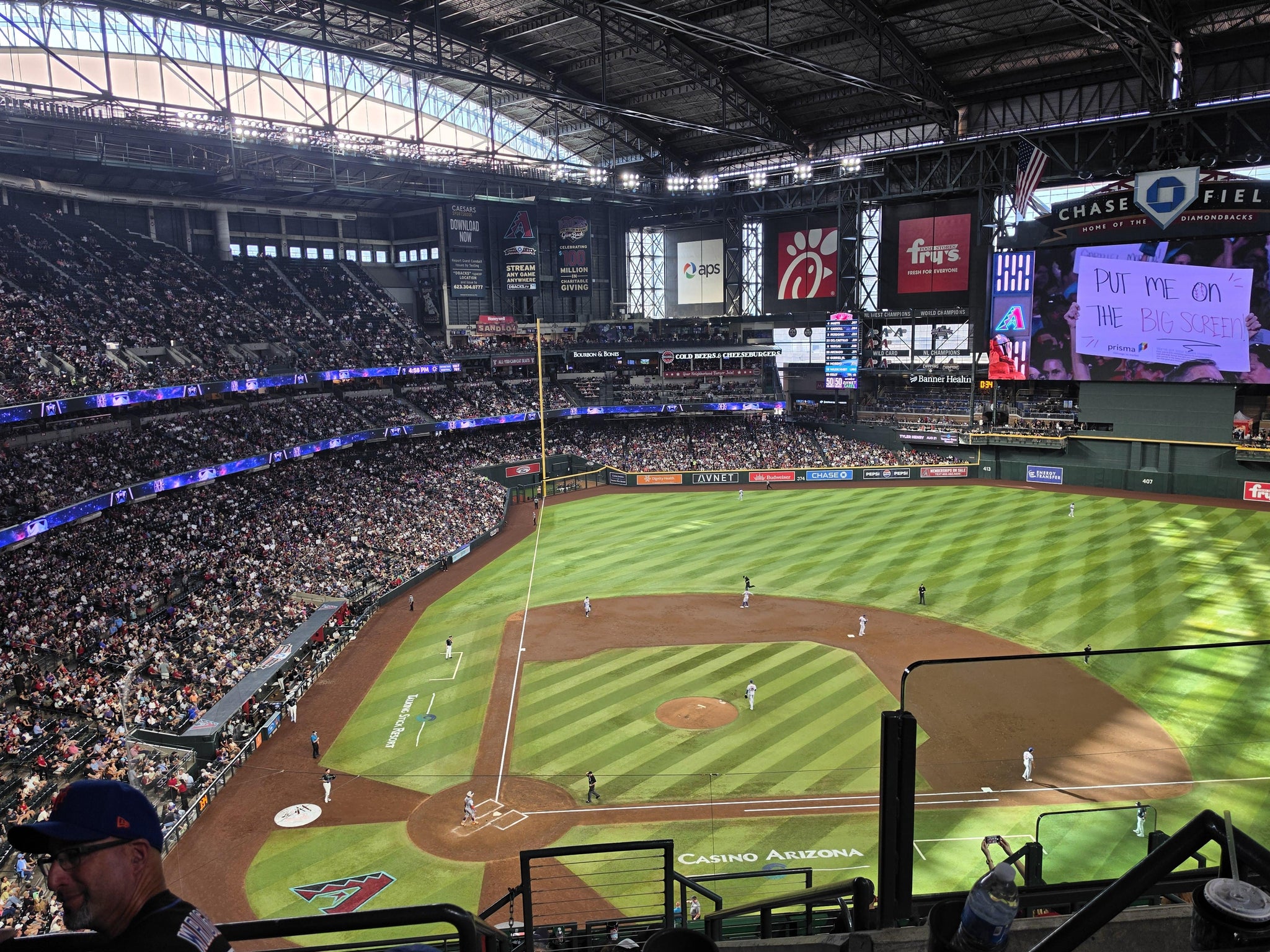 Real Fan View taken from Section 312 at Chase Field by Al A