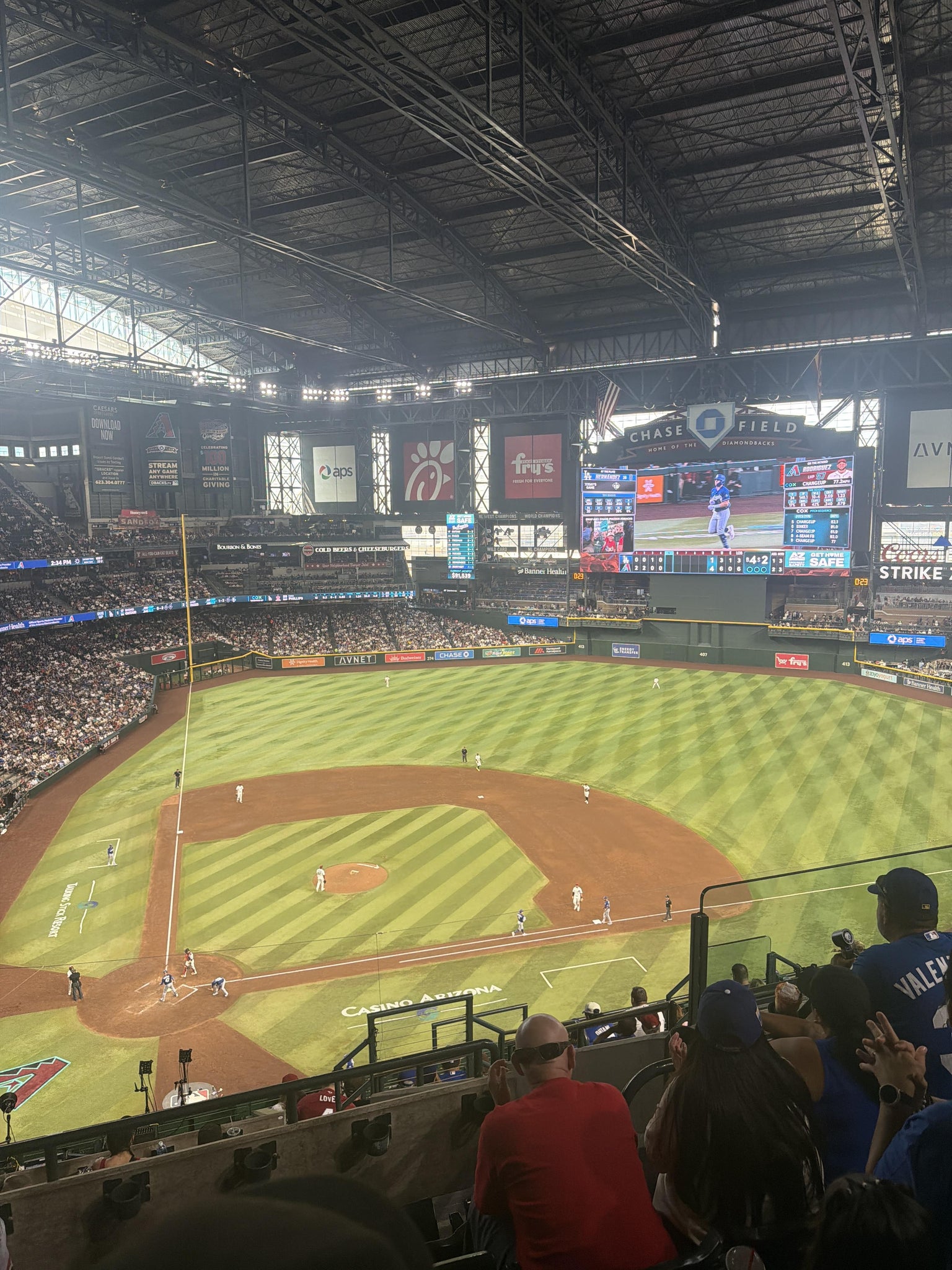 Real Fan View taken from Section 312 at Chase Field by Gabriel M