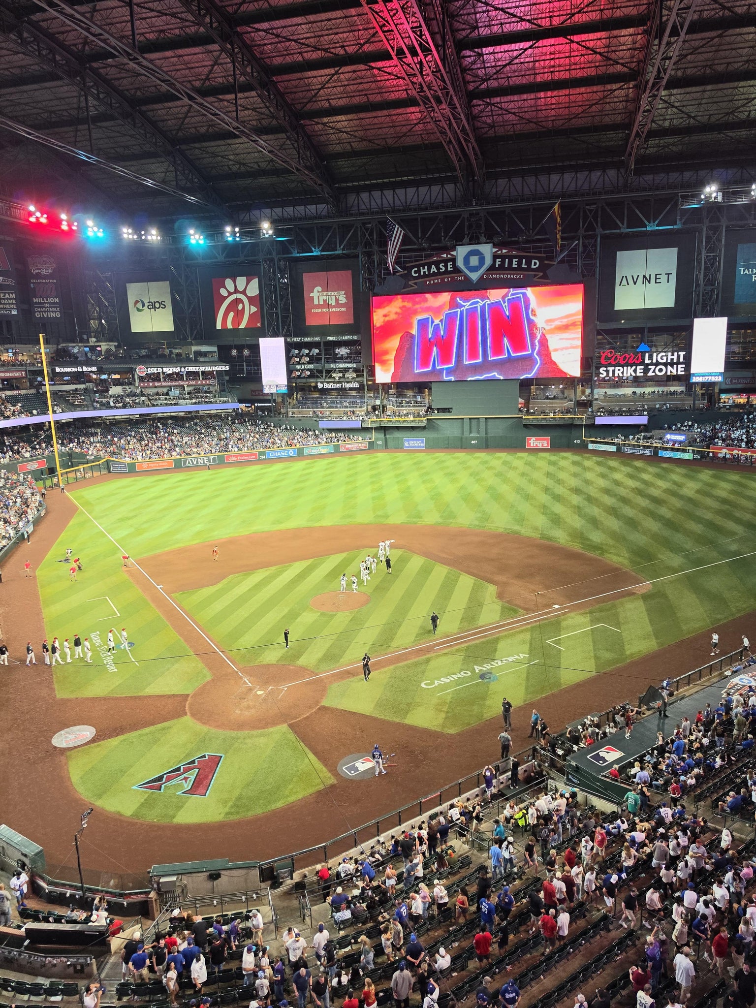 Real Fan View taken from Section 314 at Chase Field by Christina G