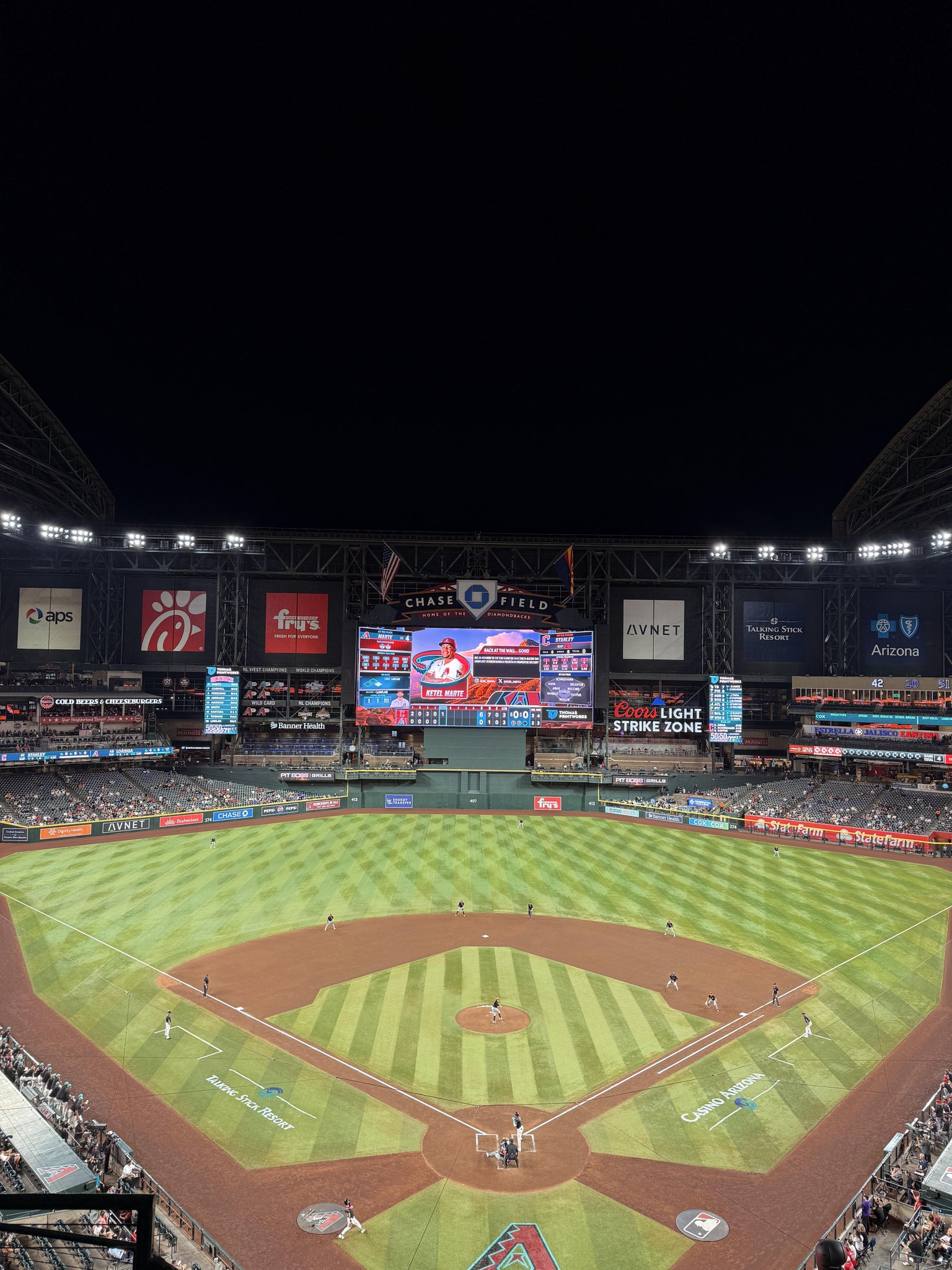 Real Fan View taken from Section 316 at Chase Field by Sam Z