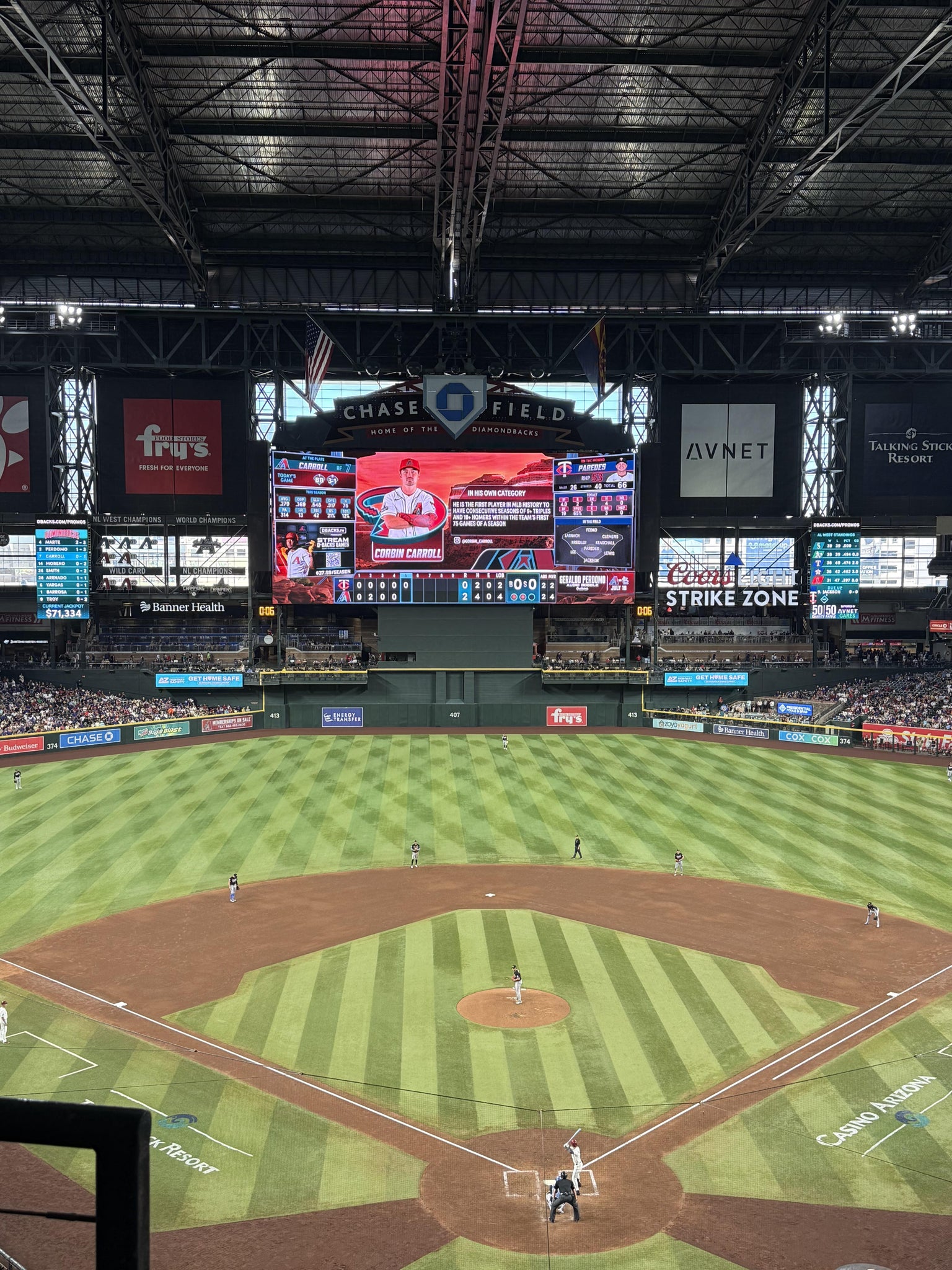 Real Fan View taken from Section 316 W at Chase Field by Jacob S