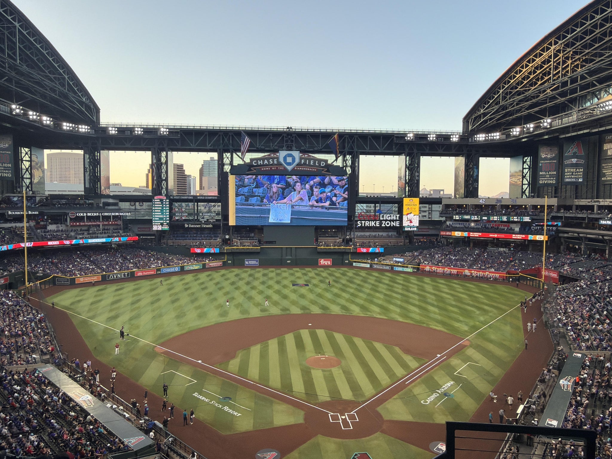 Real Fan View taken from Section 317 at Chase Field by Ryan K