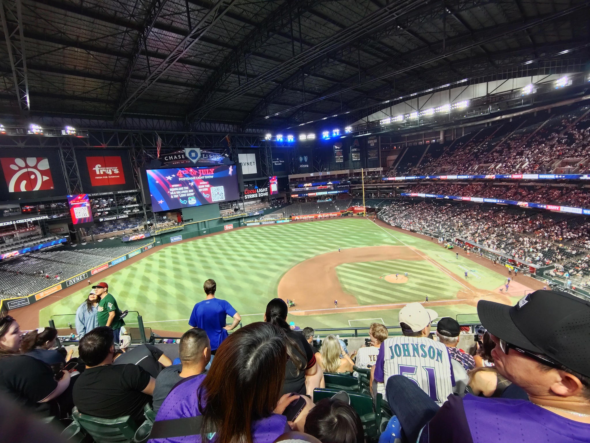 Real Fan View taken from Section 323 at Chase Field by Jason R