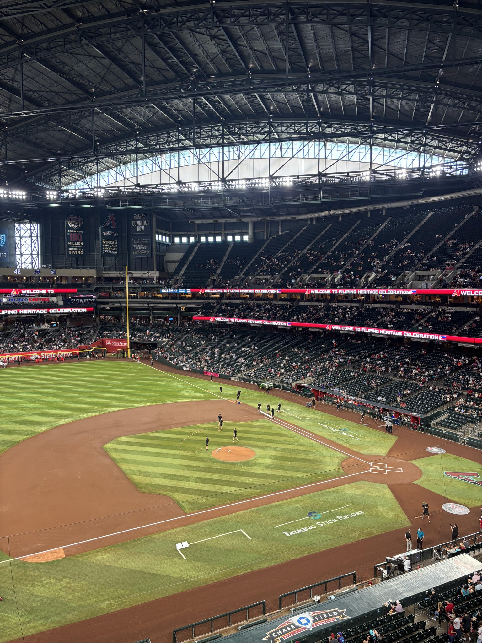 Real Fan View taken from Section 324 at Chase Field by Robin B