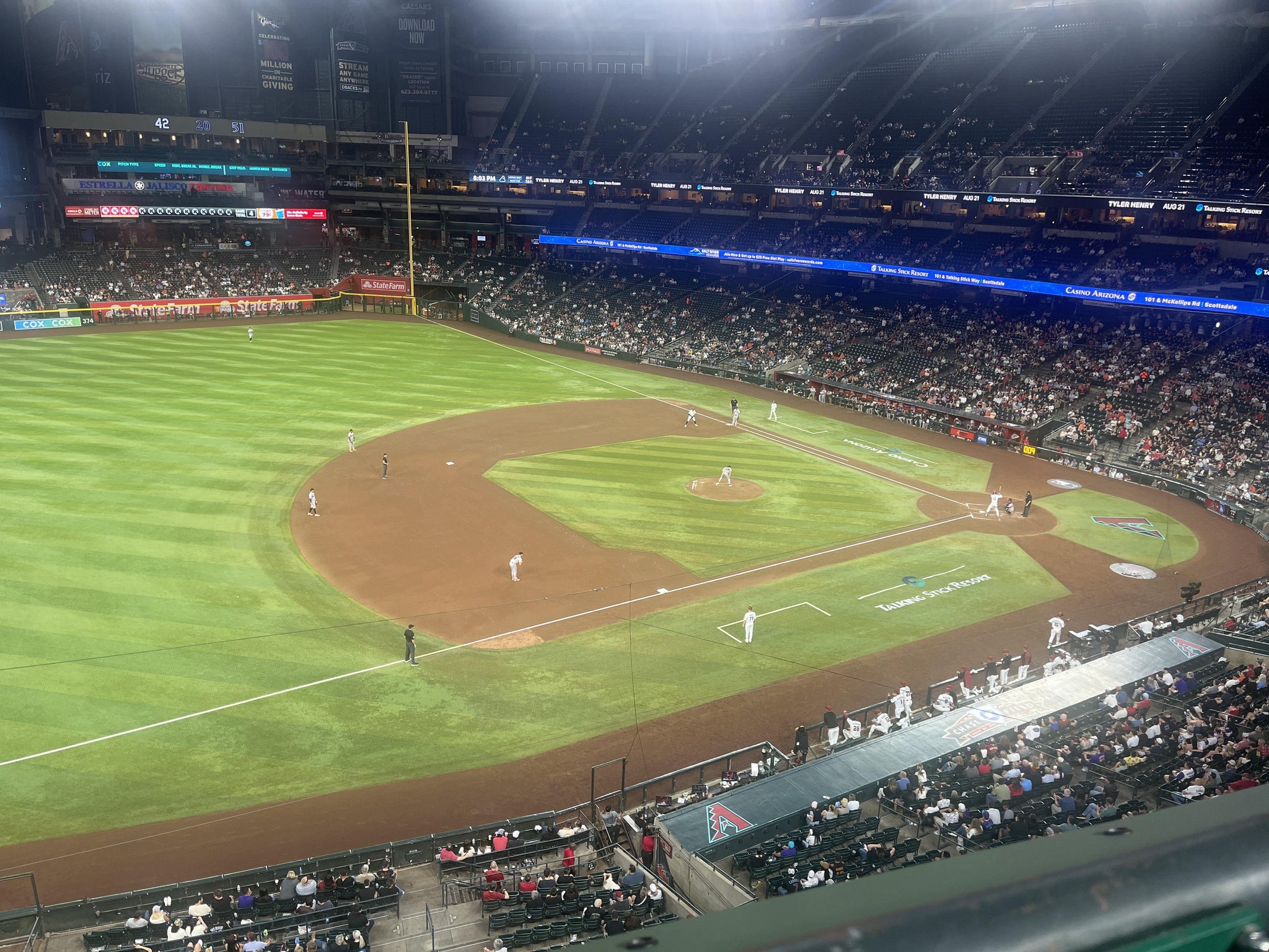 Real Fan View taken from Section 325 at Chase Field by Gary S