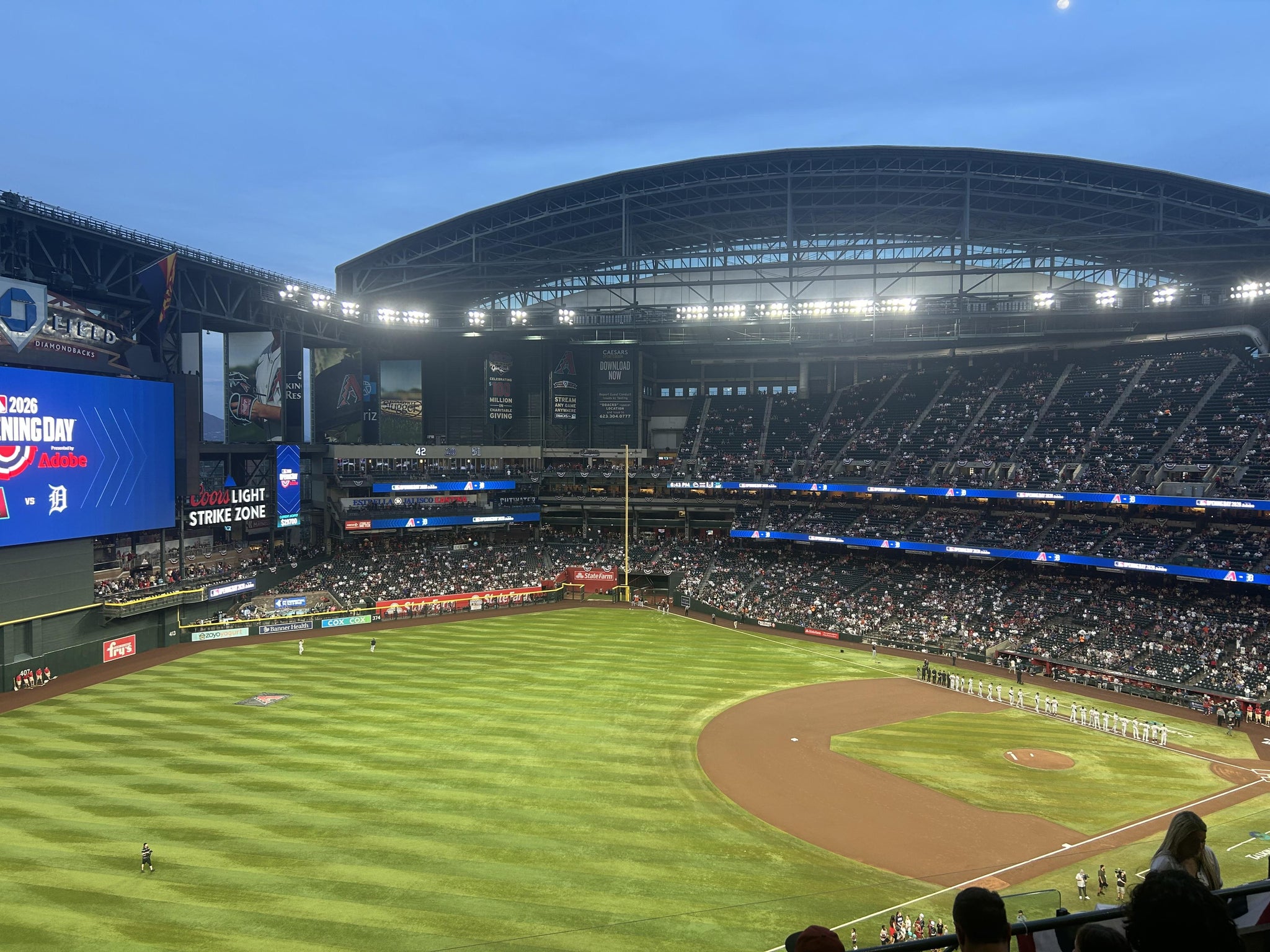 Real Fan View taken from Section 328 at Chase Field by Thomas Z